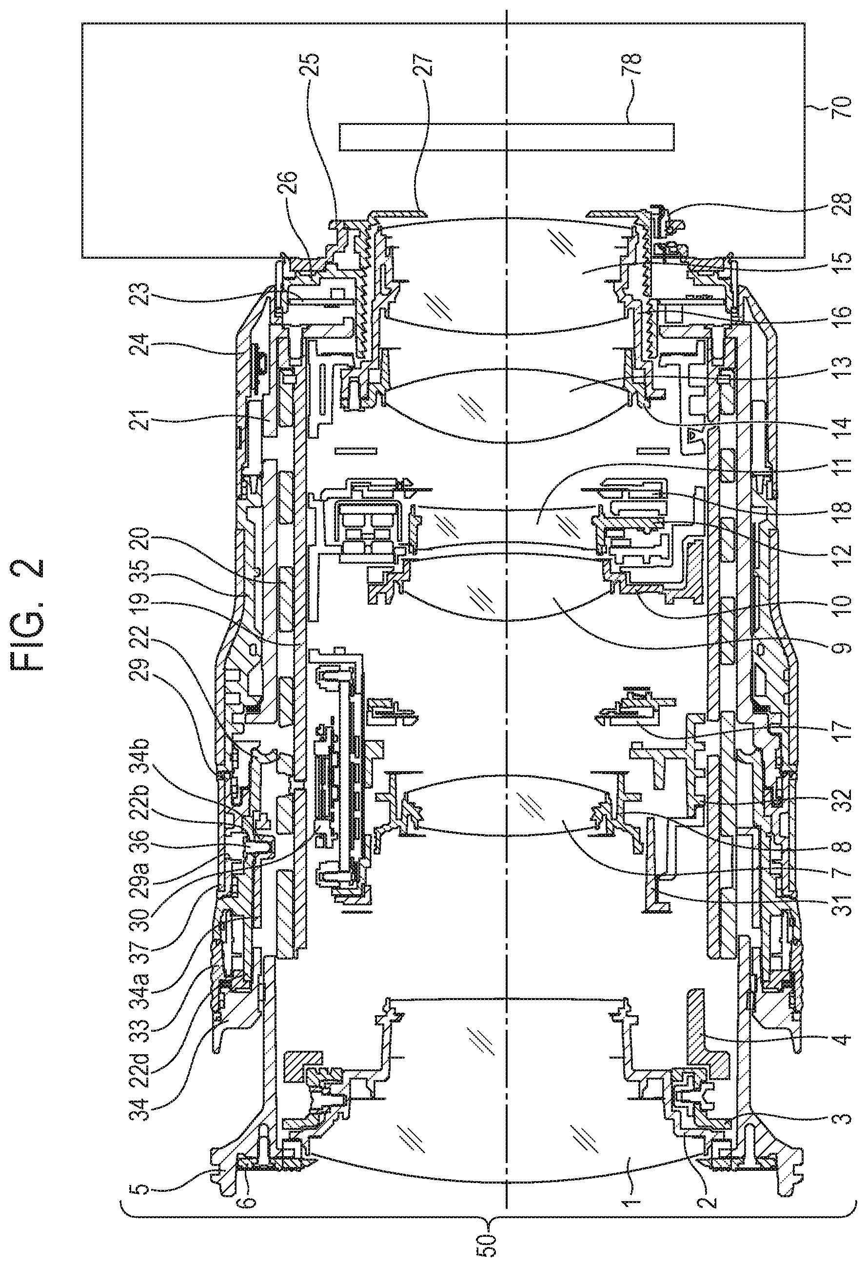 Patent US11782233 Figure 2 – Optical apparatus and image pickup apparatus