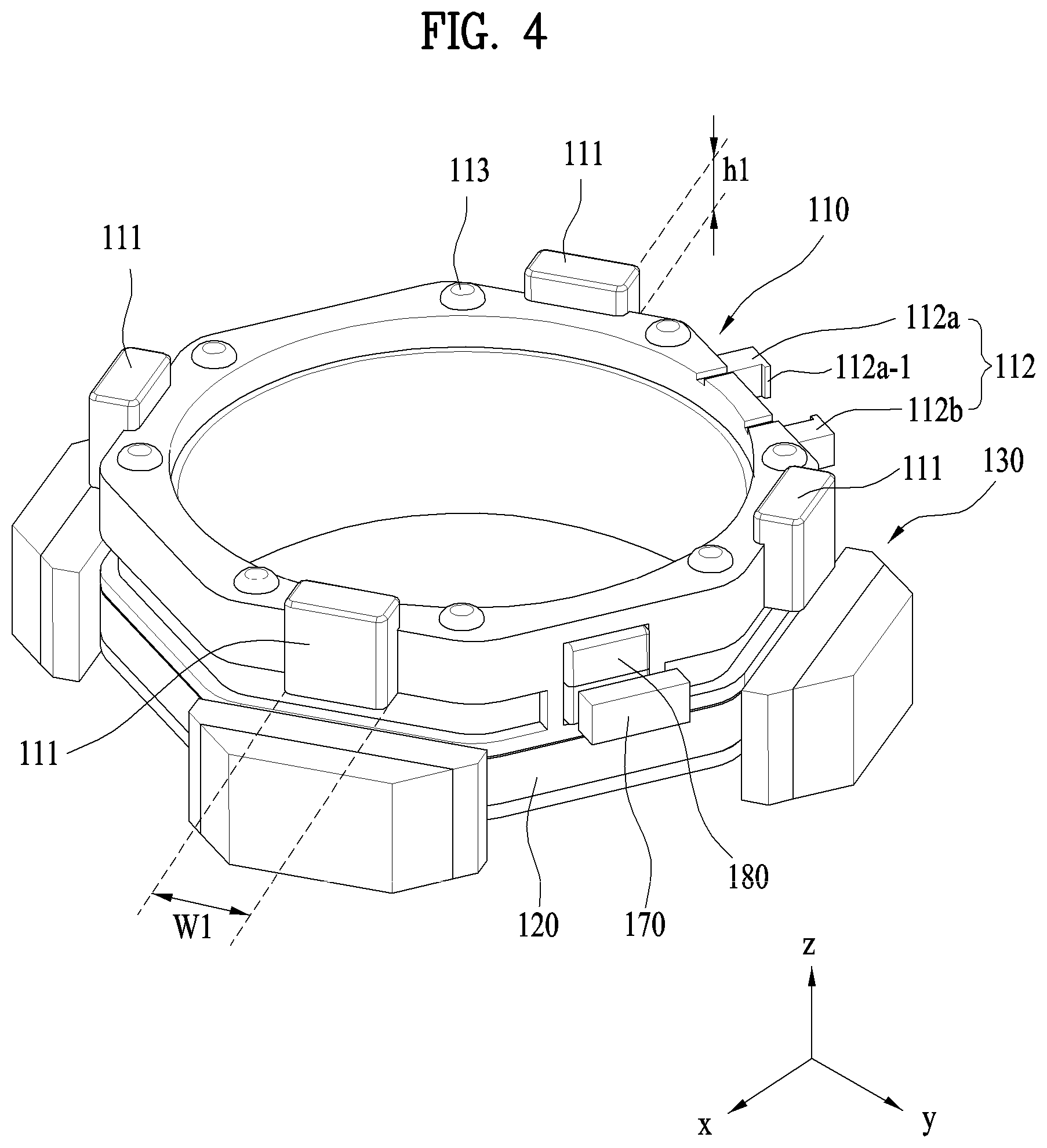 Patent US11782234 Figure 4 – Lens moving apparatus with a bobbin comprising a groove and elastic members and camera module including the same