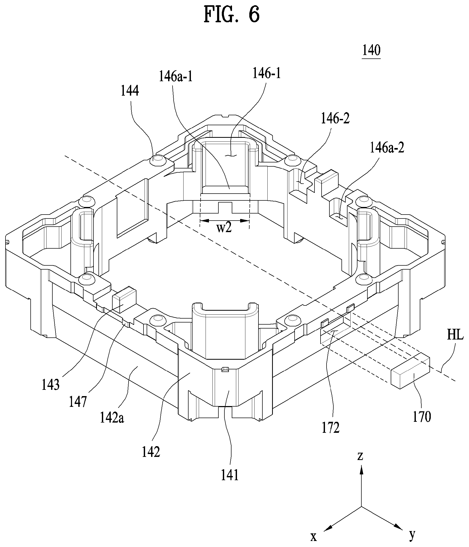 Patent US11782234 Figure 6 – Lens moving apparatus with a bobbin comprising a groove and elastic members and camera module including the same