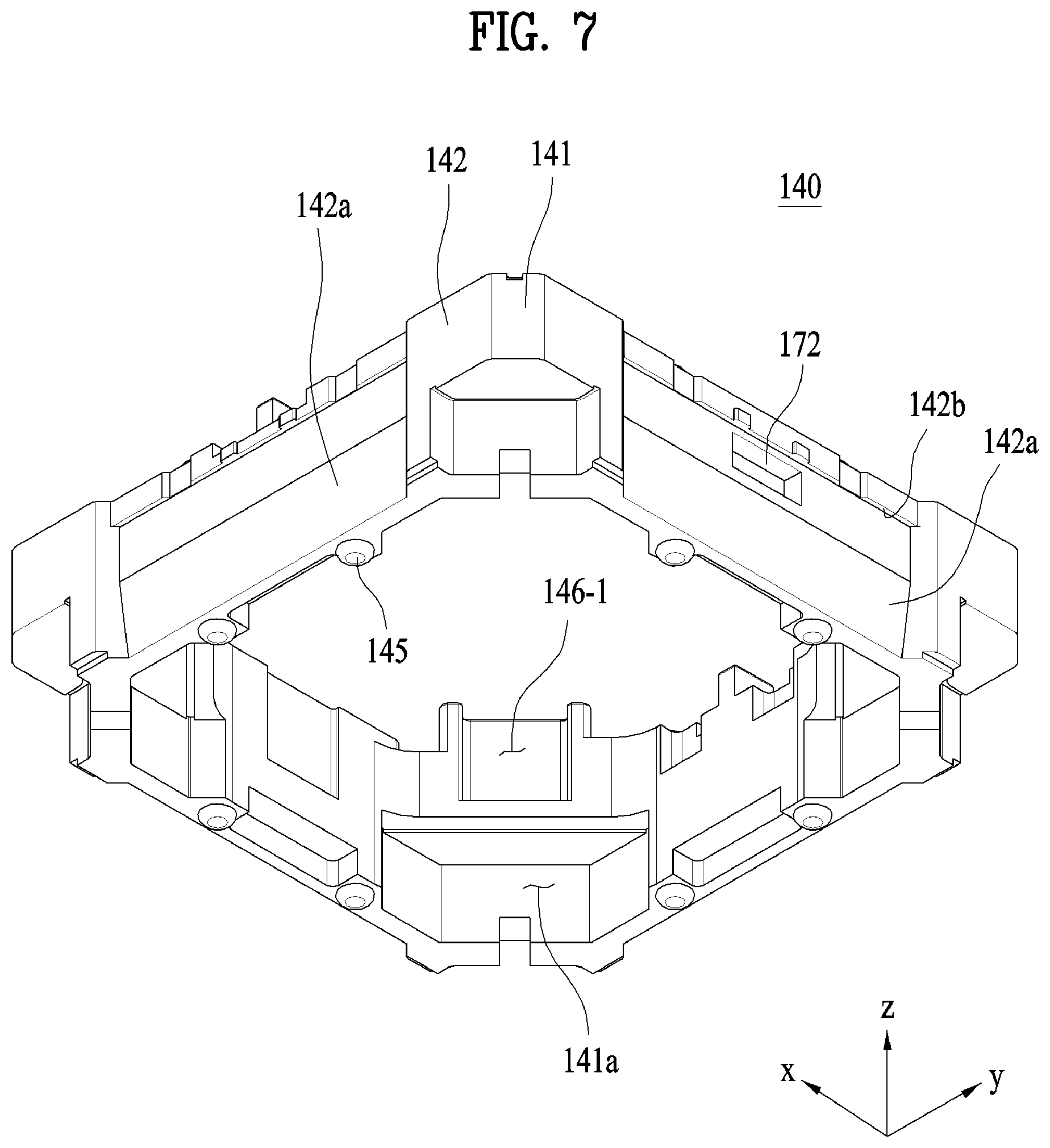 Patent US11782234 Figure 7 – Lens moving apparatus with a bobbin comprising a groove and elastic members and camera module including the same
