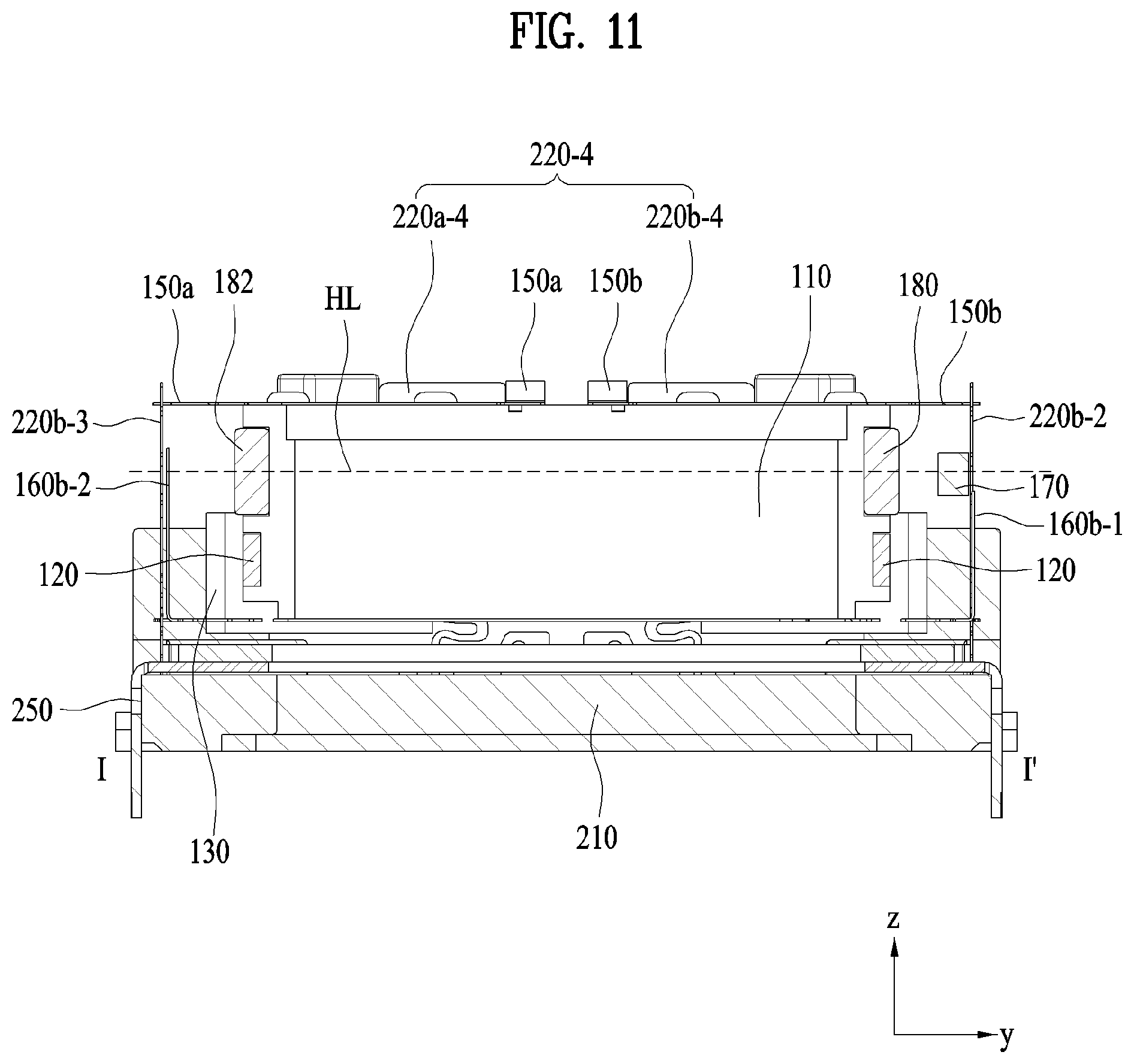Patent US11782234 Figure 11 – Lens moving apparatus with a bobbin comprising a groove and elastic members and camera module including the same