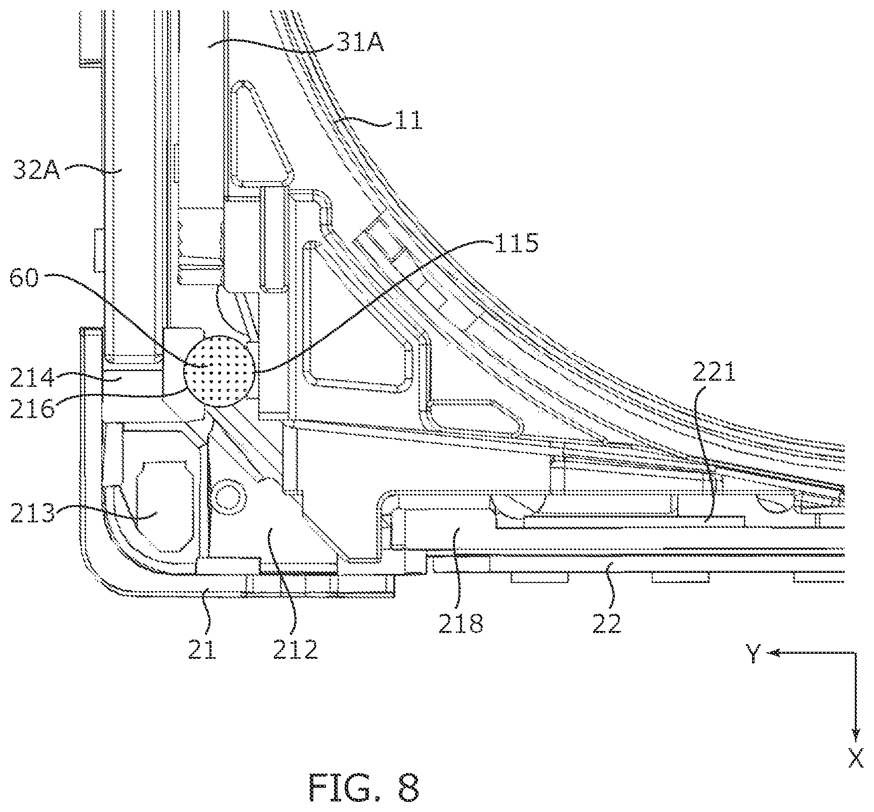 Patent US11782235 Figure 8 – Lens driving device, camera module, and camera-mounted device
