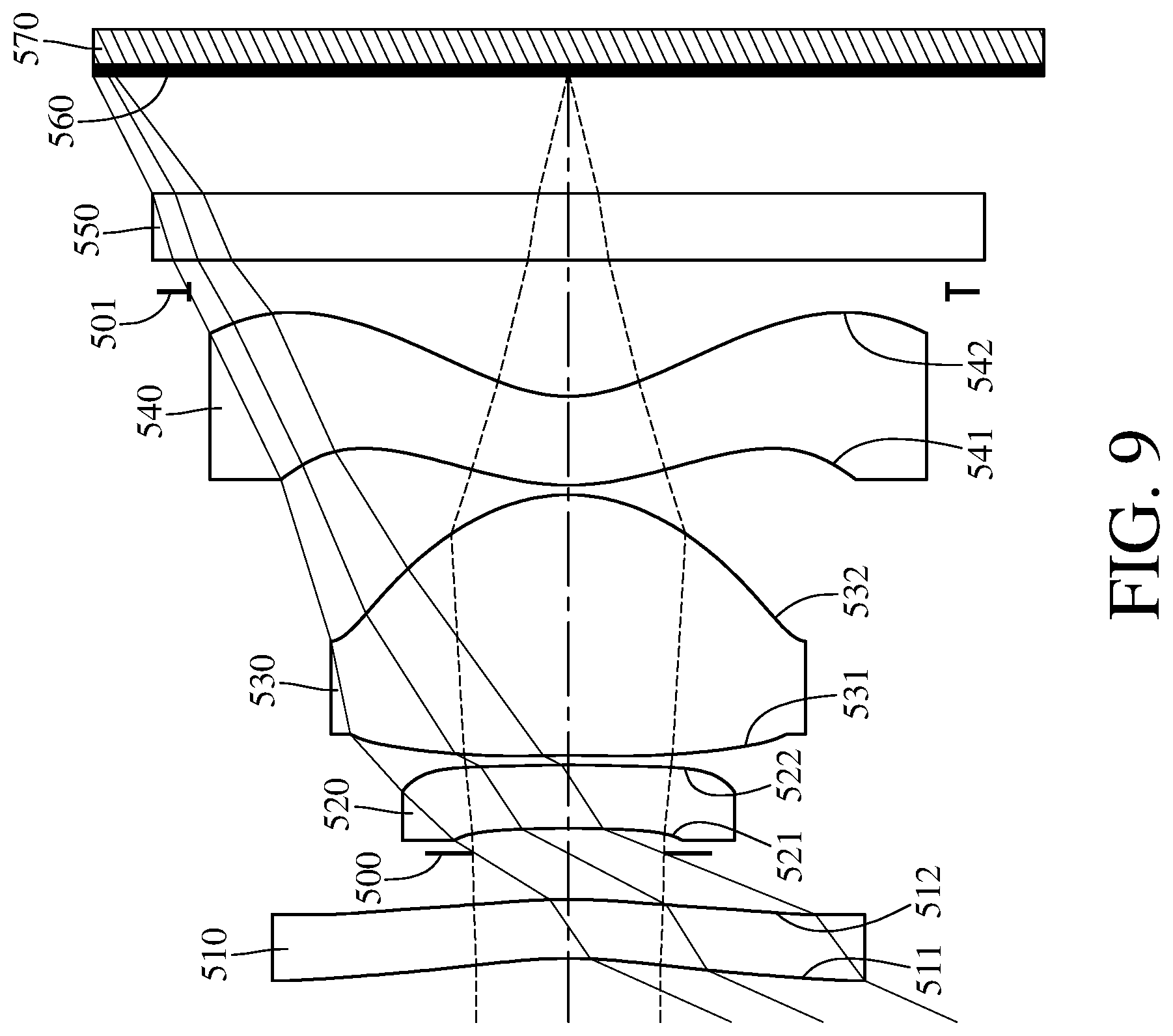 Patent US11782239 Figure 9 – Optical imaging system comprising four lenes of −−+−, +−+−, +++− or −++− refractive powers, image capturing unit and electronic device
