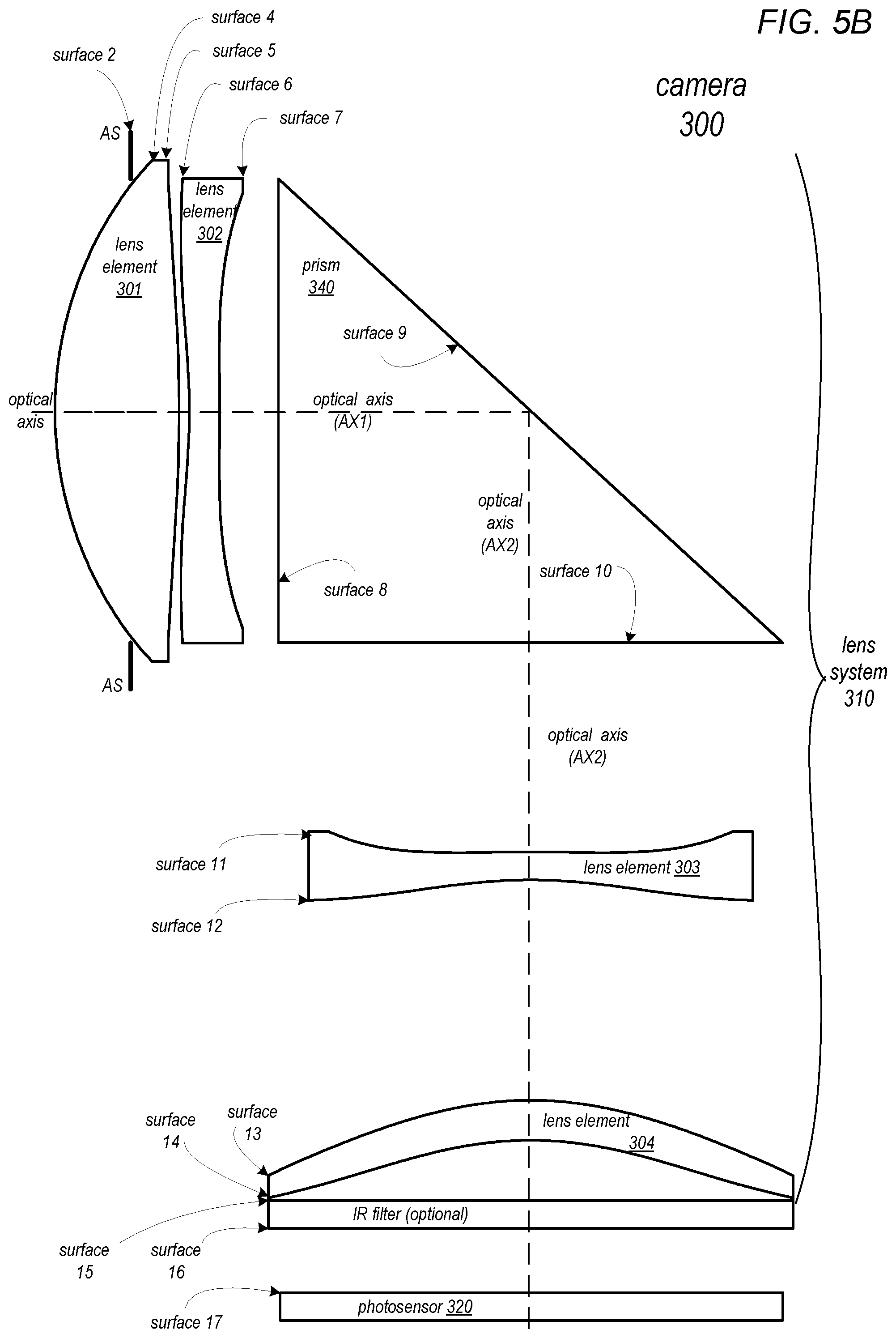 Patent US11782240 Figure 9 – Folded telephoto camera lens system