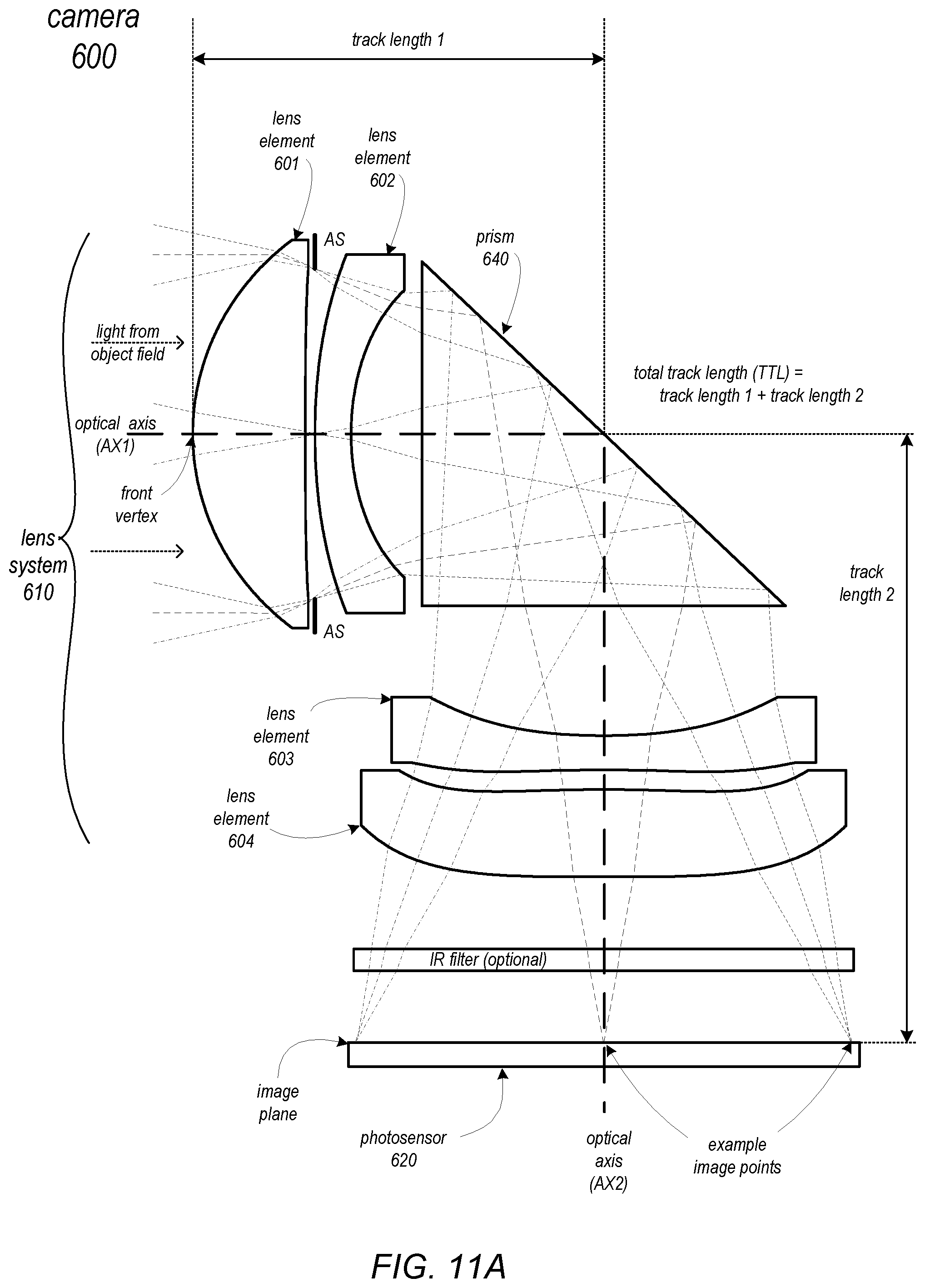 Patent US11782240 Figure 20 – Folded telephoto camera lens system