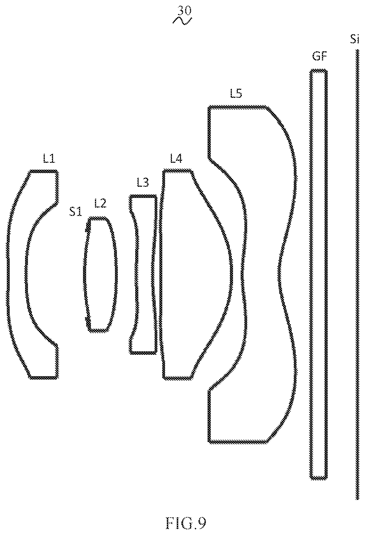 Patent US11782244 Figure 7 – Camera optical lens including five lenses of −+−+− refractive powers