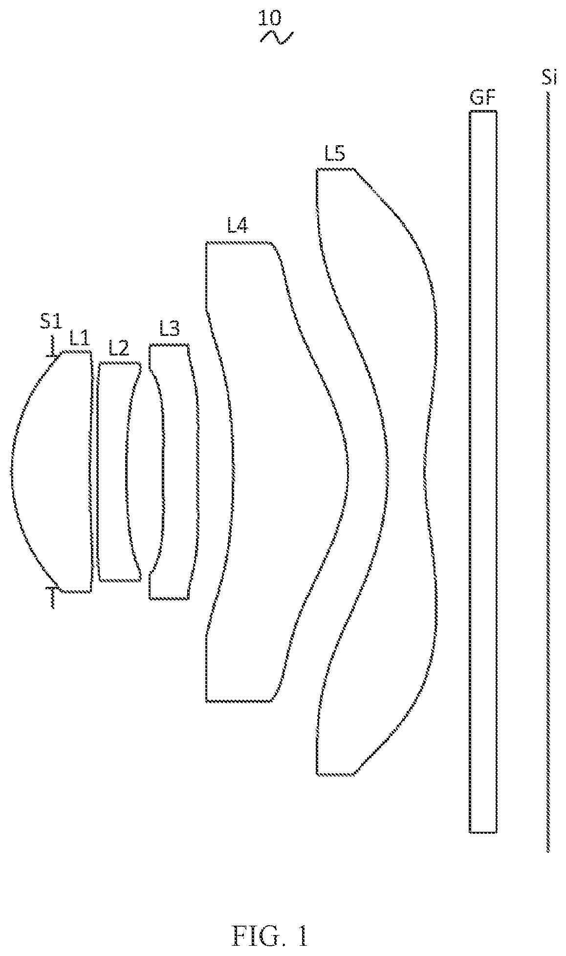 Patent US11782247 Figure 1 – Camera optical lens