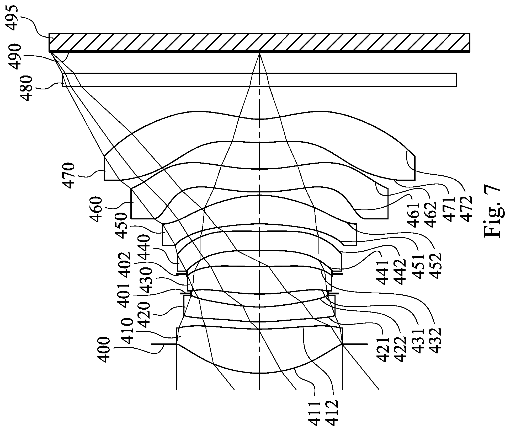 Patent US11782248 Figure 7 – Image capturing lens assembly, imaging apparatus and electronic device