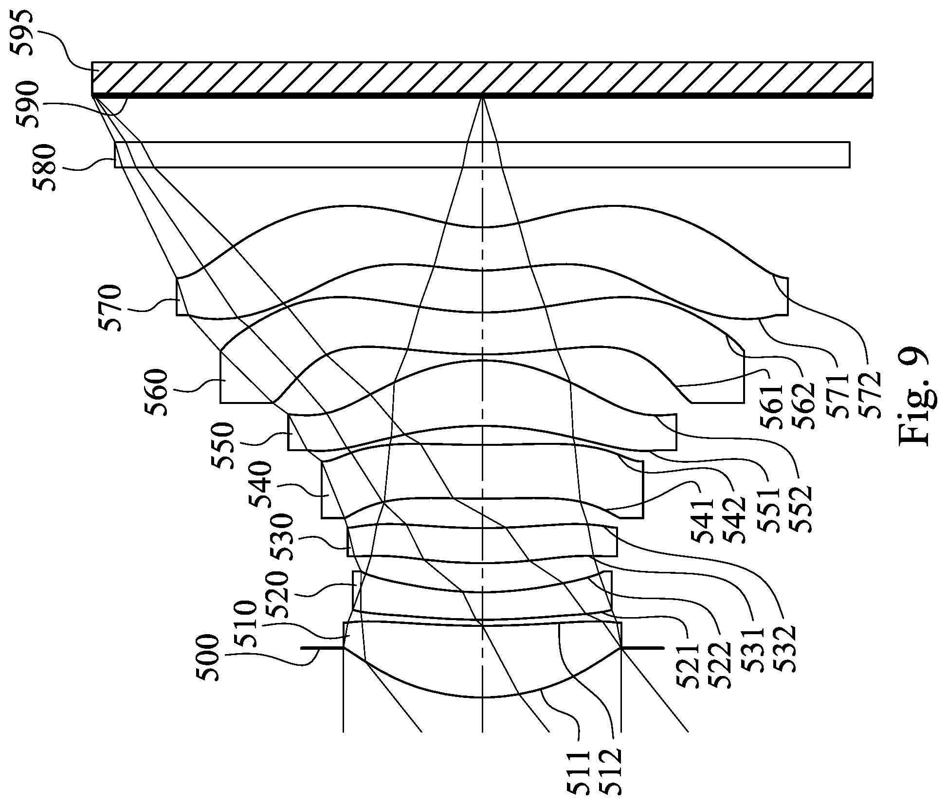 Patent US11782248 Figure 9 – Image capturing lens assembly, imaging apparatus and electronic device