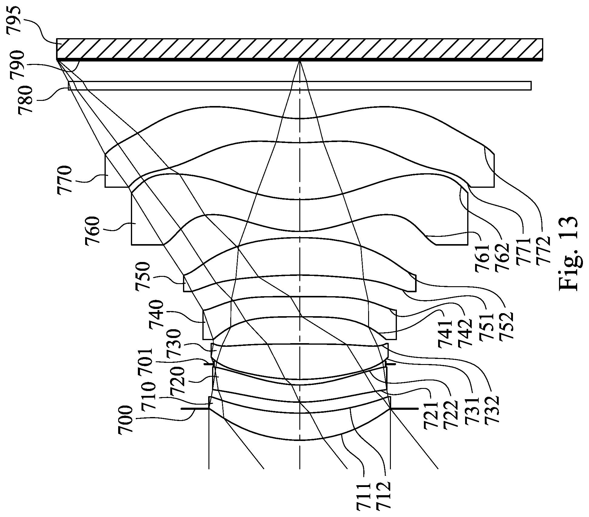 Patent US11782248 Figure 13 – Image capturing lens assembly, imaging apparatus and electronic device