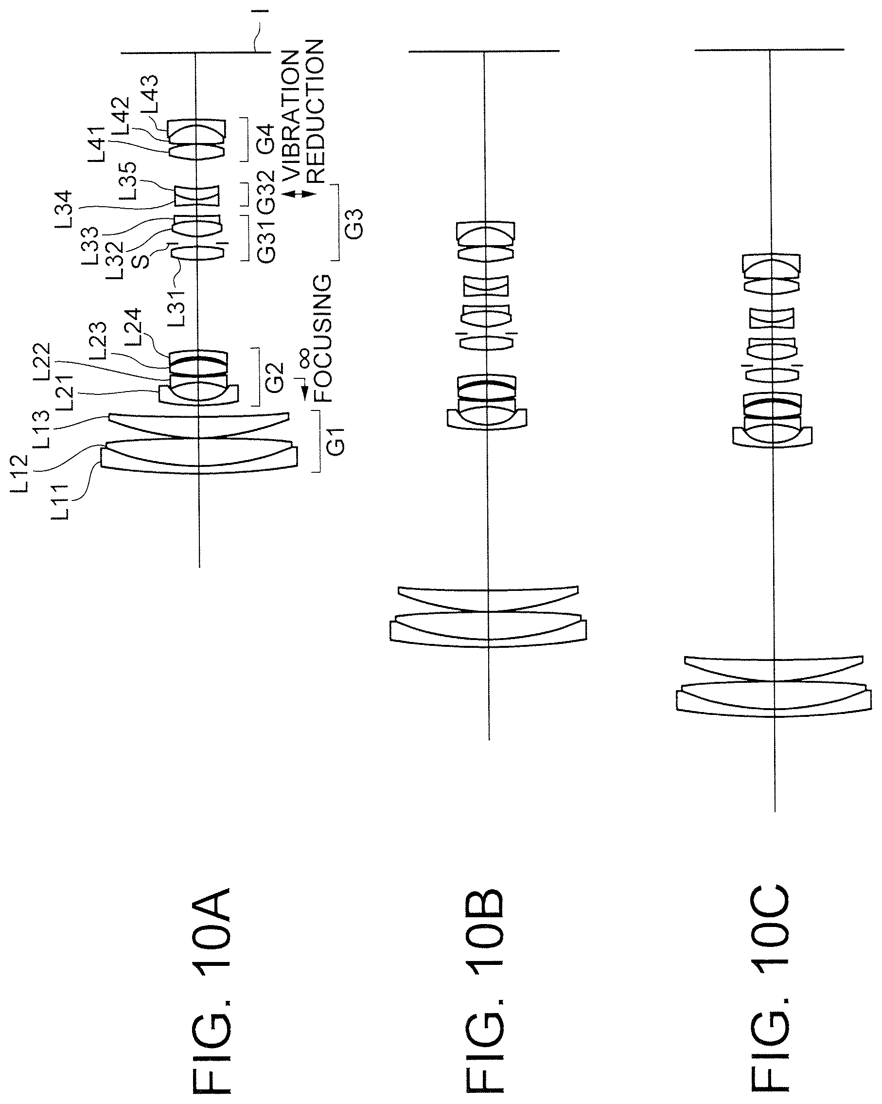 Patent US11782250 Figure 10 – Zooming optical system, optical apparatus and method for manufacturing zooming optical system