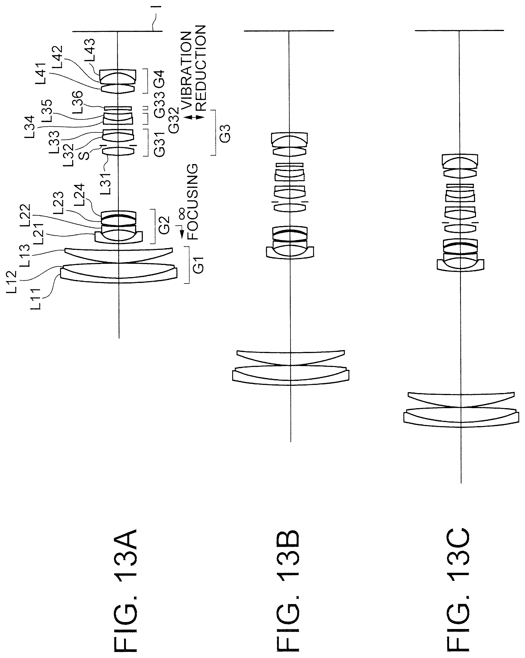 Patent US11782250 Figure 13 – Zooming optical system, optical apparatus and method for manufacturing zooming optical system
