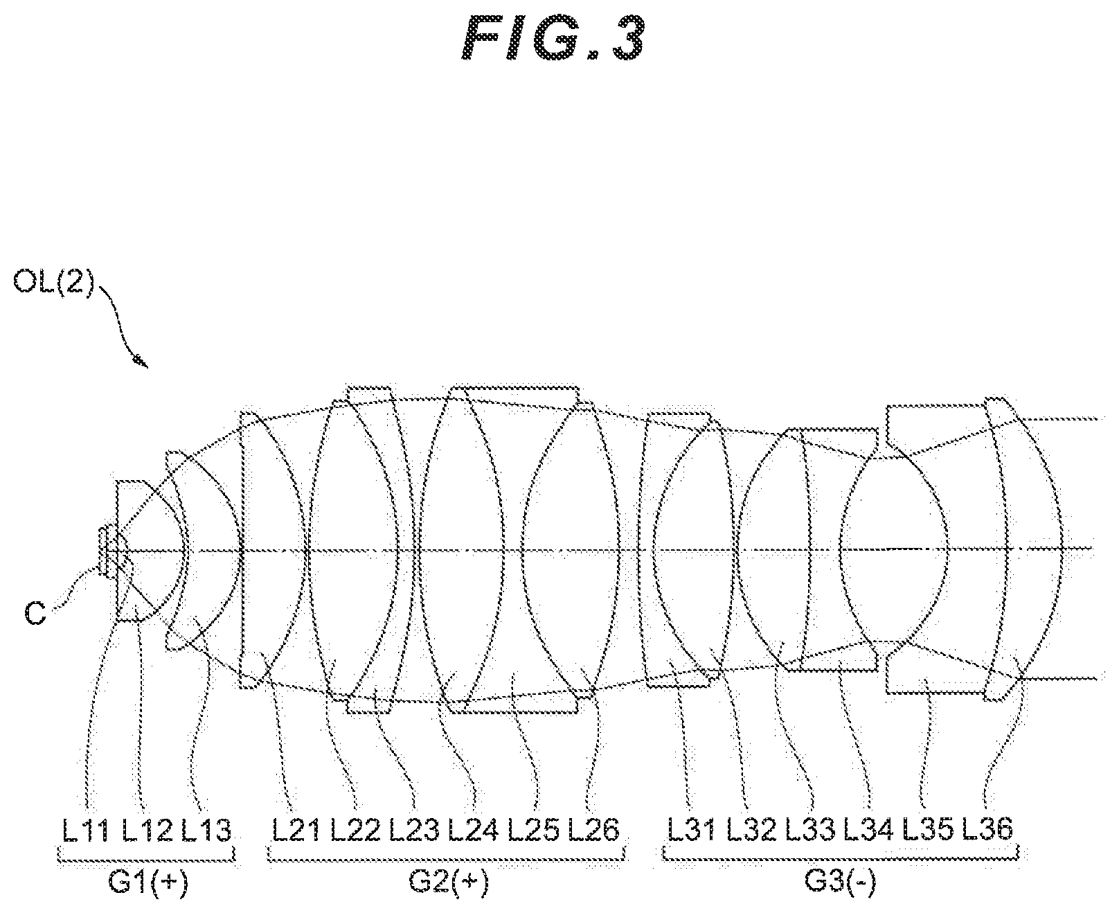 Patent US11782253 Figure 3 – Objective lens, optical system, and microscope