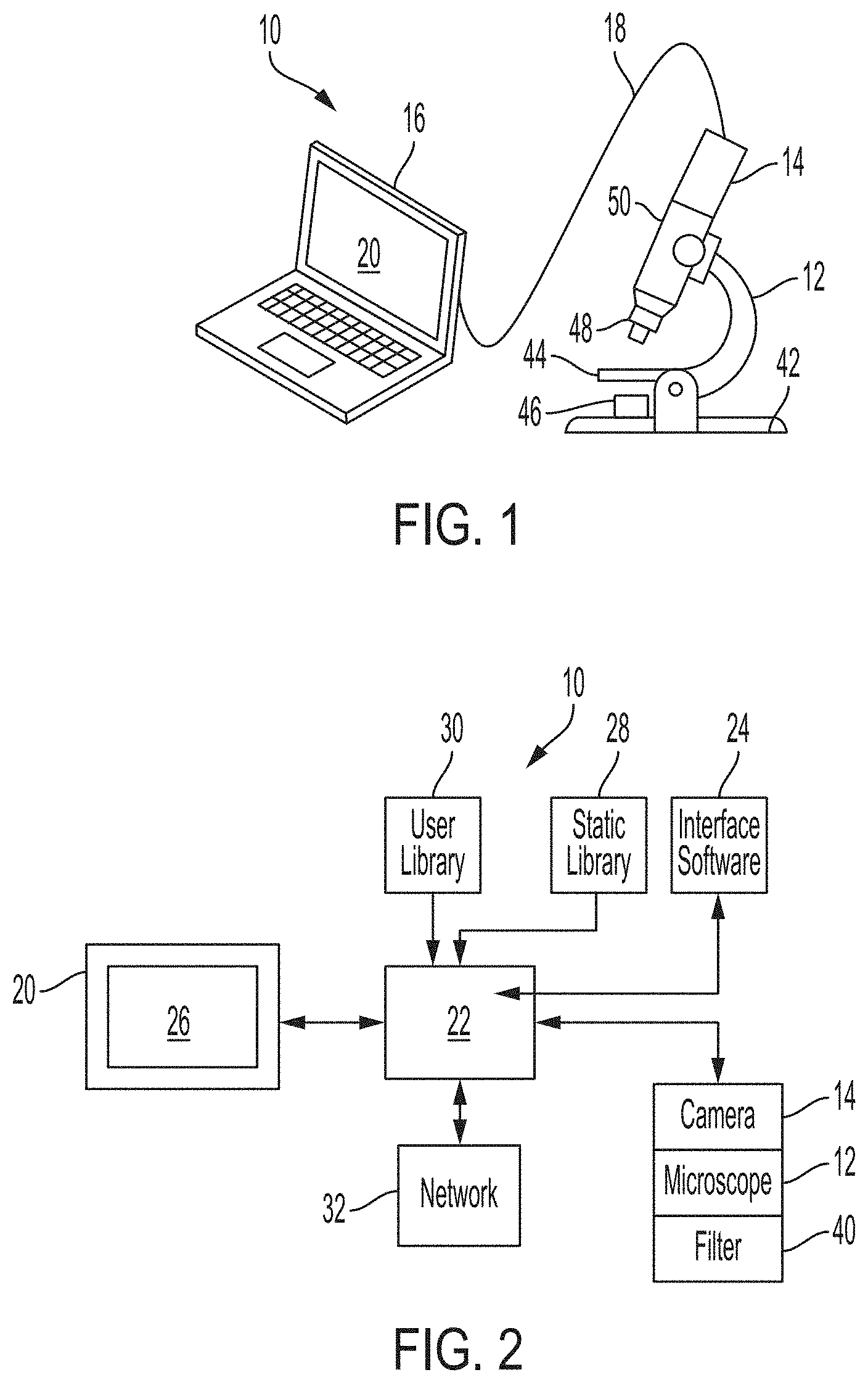 Patent US11782254 Figure 1 – Digital microscopy system and graphical user interface
