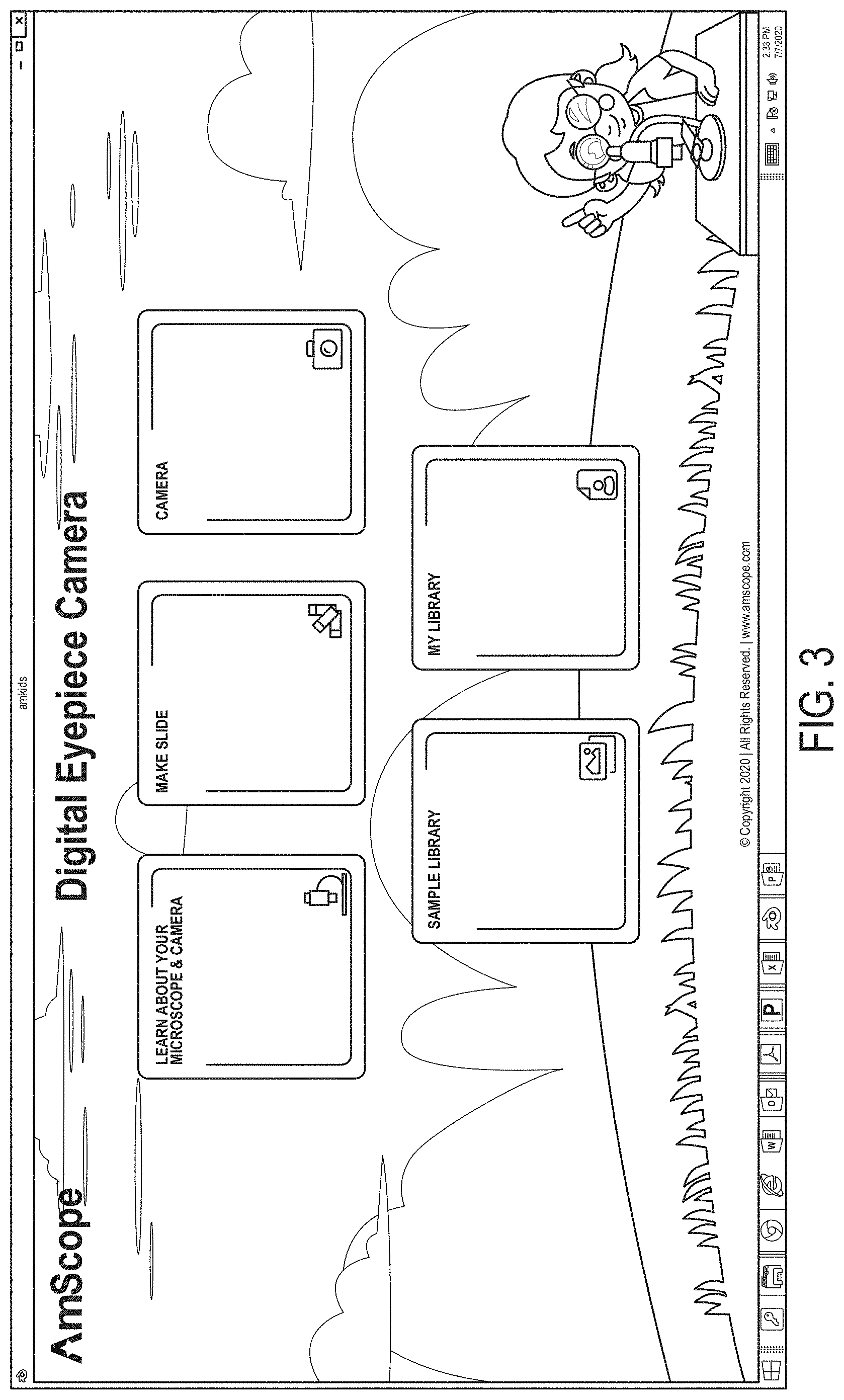 Patent US11782254 Figure 2 – Digital microscopy system and graphical user interface