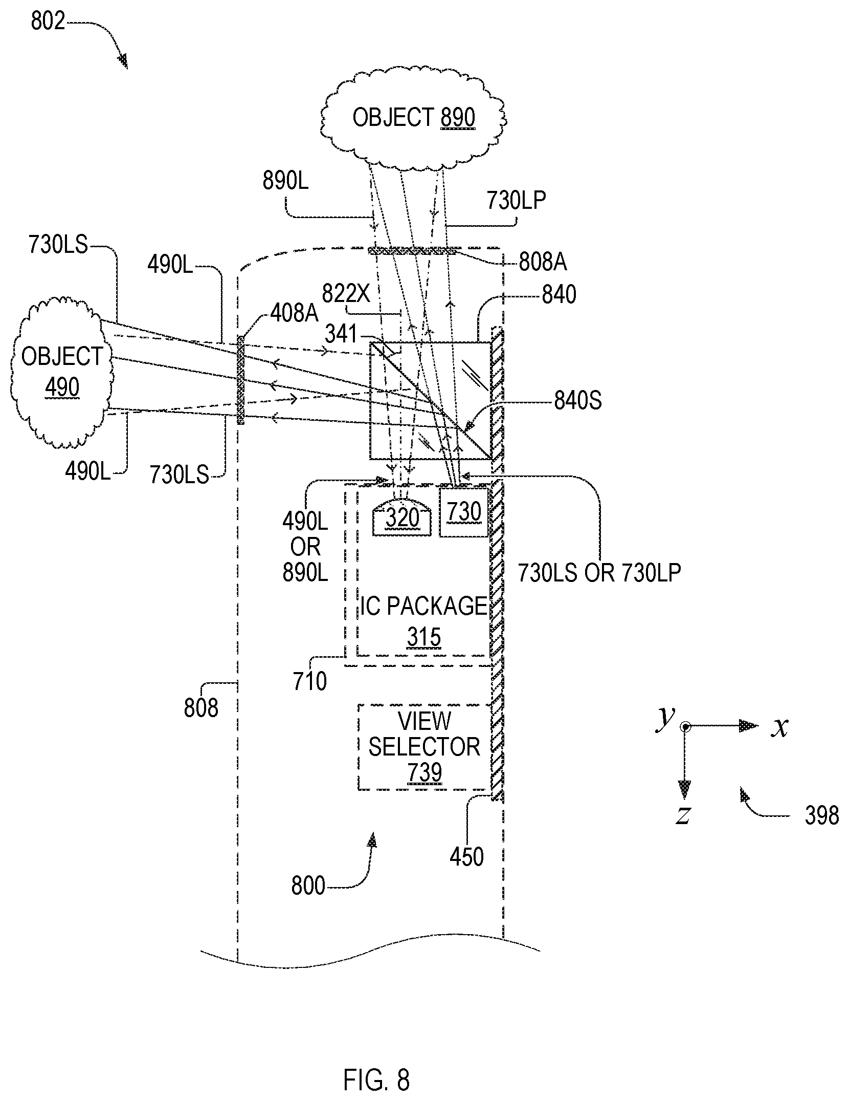 Patent US11782256 Figure 8 – Endoscope imager and associated method