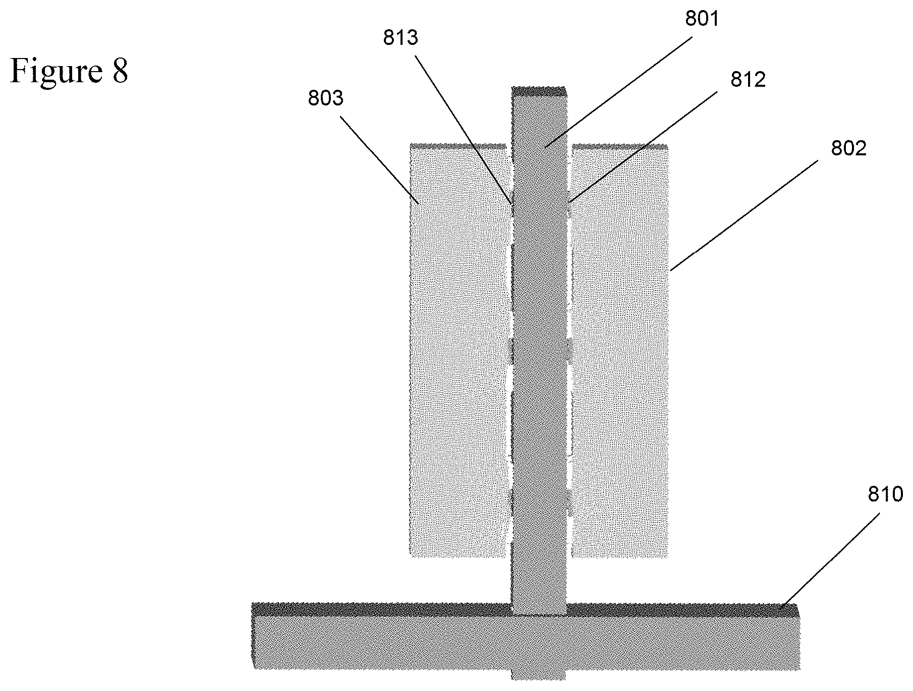 Patent US11782259 Figure 8 – Circuit board assembly for a multiple viewing elements endoscope using CMOS sensors