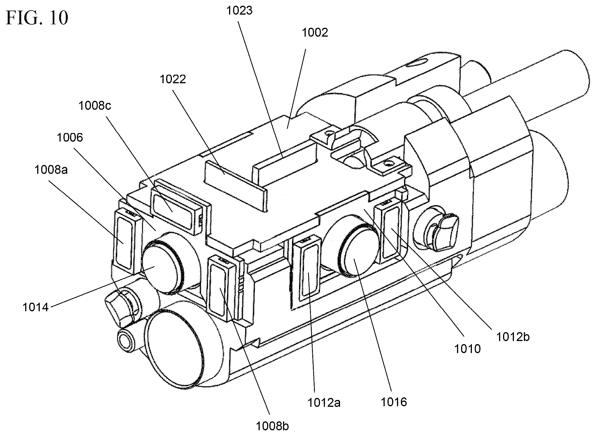 Patent US11782259 Figure 10 – Circuit board assembly for a multiple viewing elements endoscope using CMOS sensors