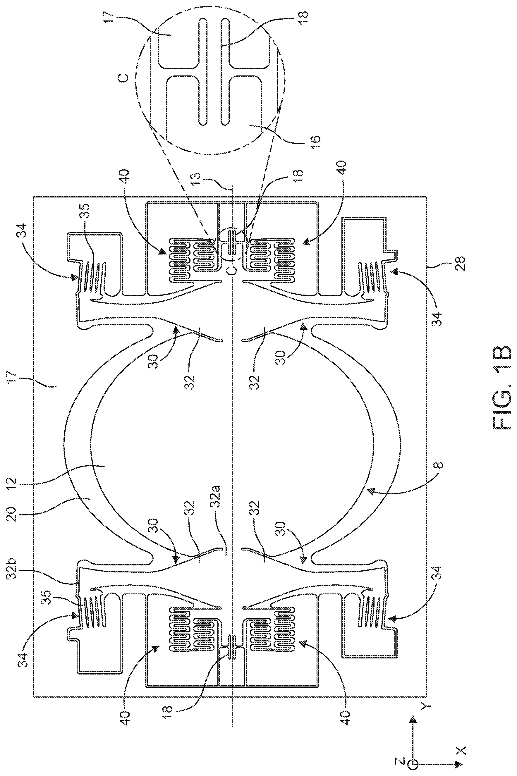 Patent US11782263 Figure 2 – Capacitive charge based self-sensing and position observer for electrostatic MEMS mirrors