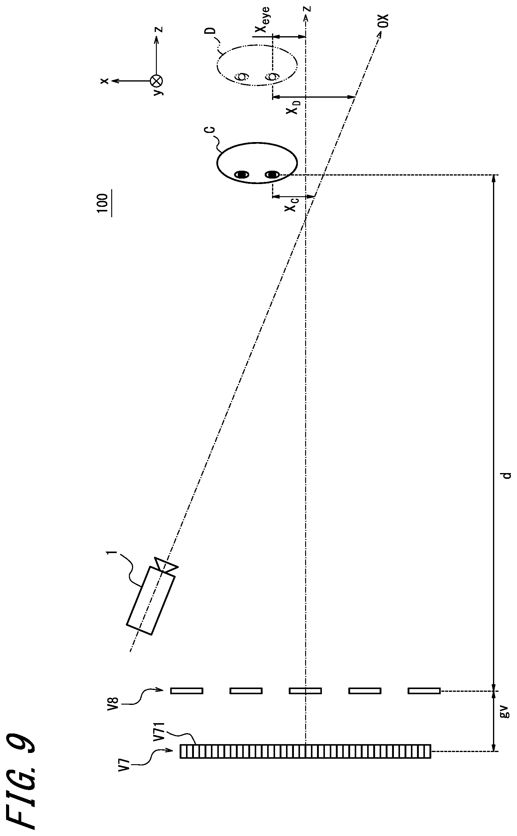 Patent US11782270 Figure 9 – Head-up display, head-up display system, and mobile body