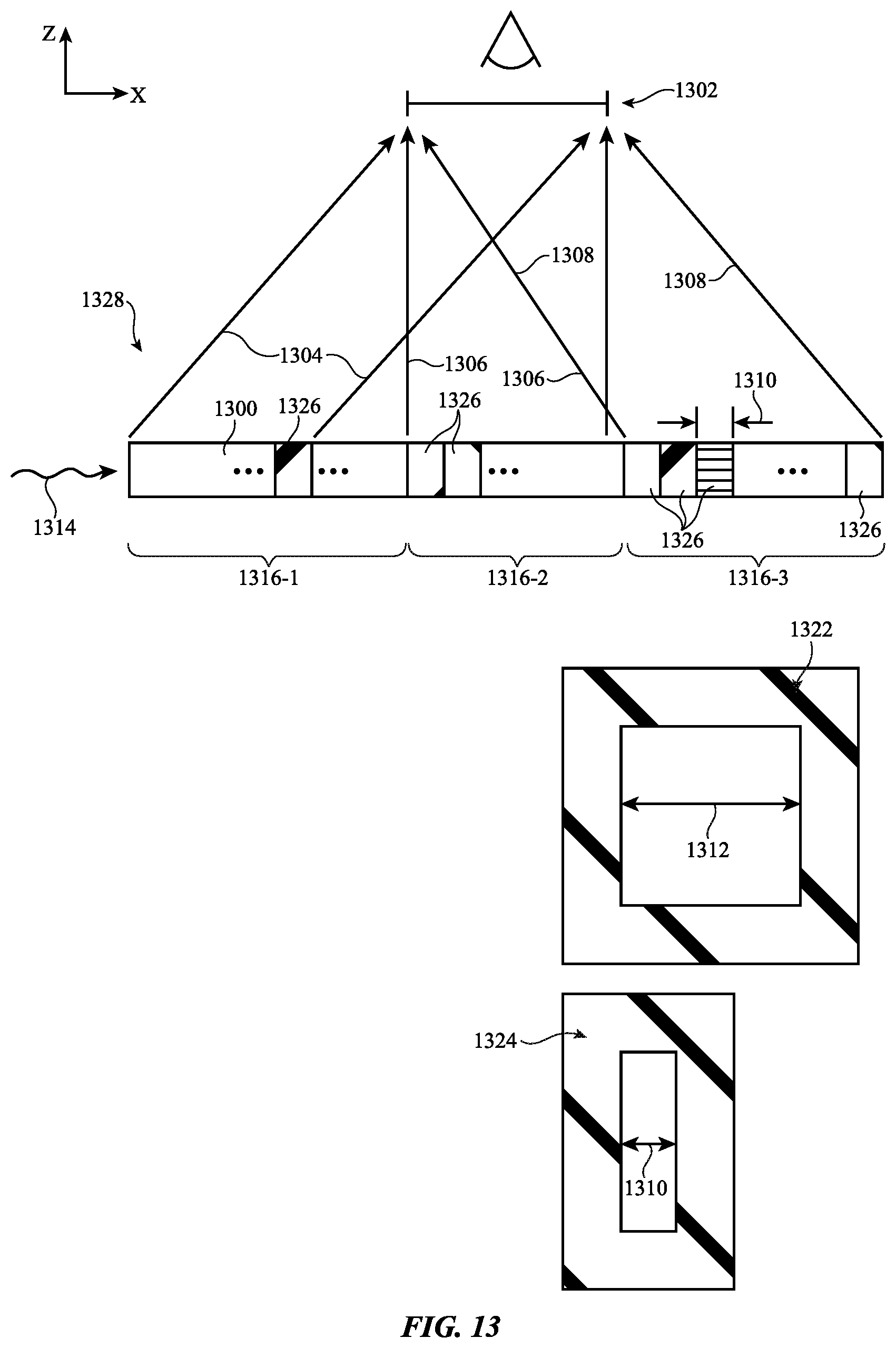 Patent US11782273 Figure 14 – Comb-shifted skew mirrors