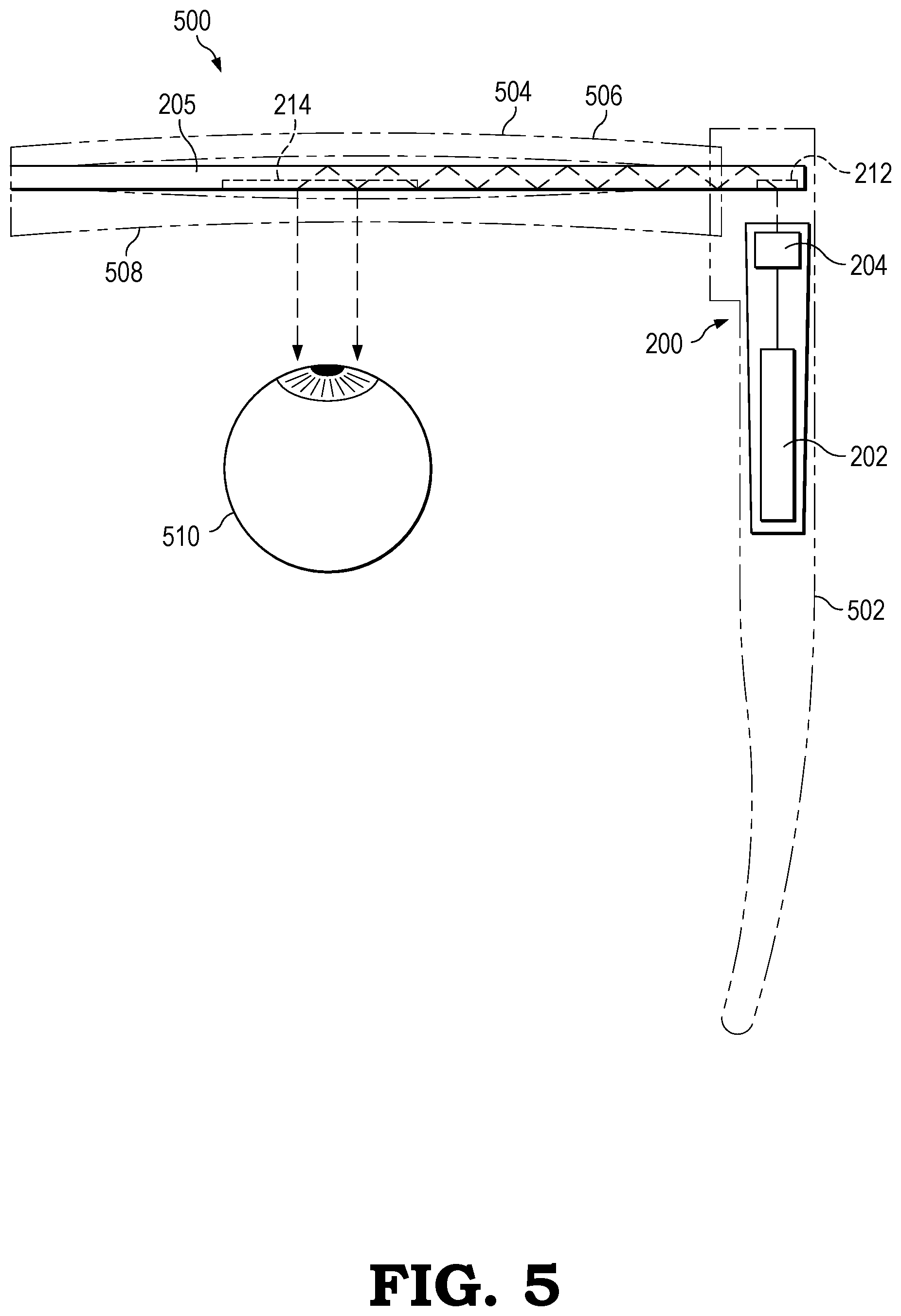 Patent US11782276 Figure 5 – Systems and methods to reduce bounce spacing and double-bounce in waveguides