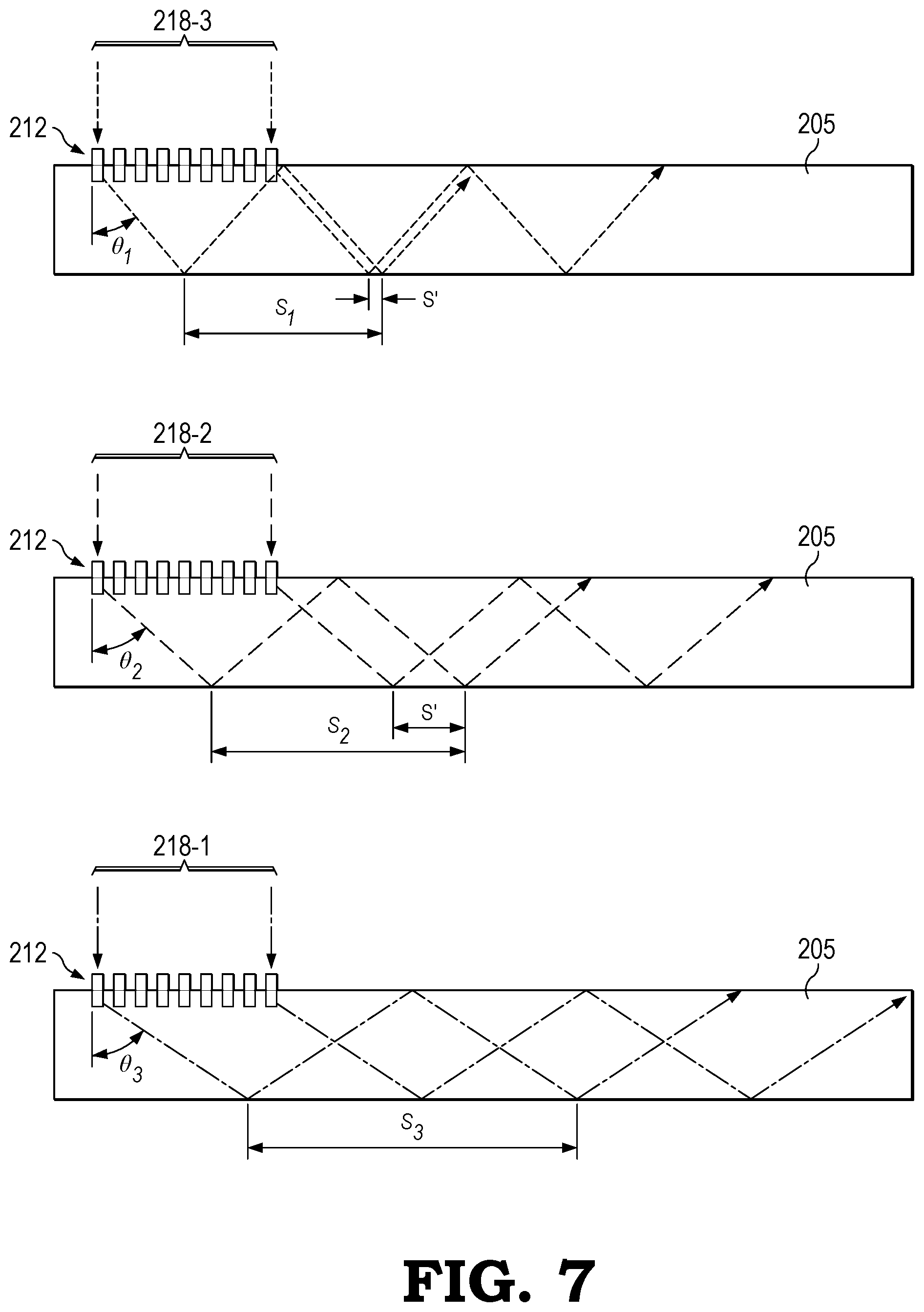 Patent US11782276 Figure 7 – Systems and methods to reduce bounce spacing and double-bounce in waveguides