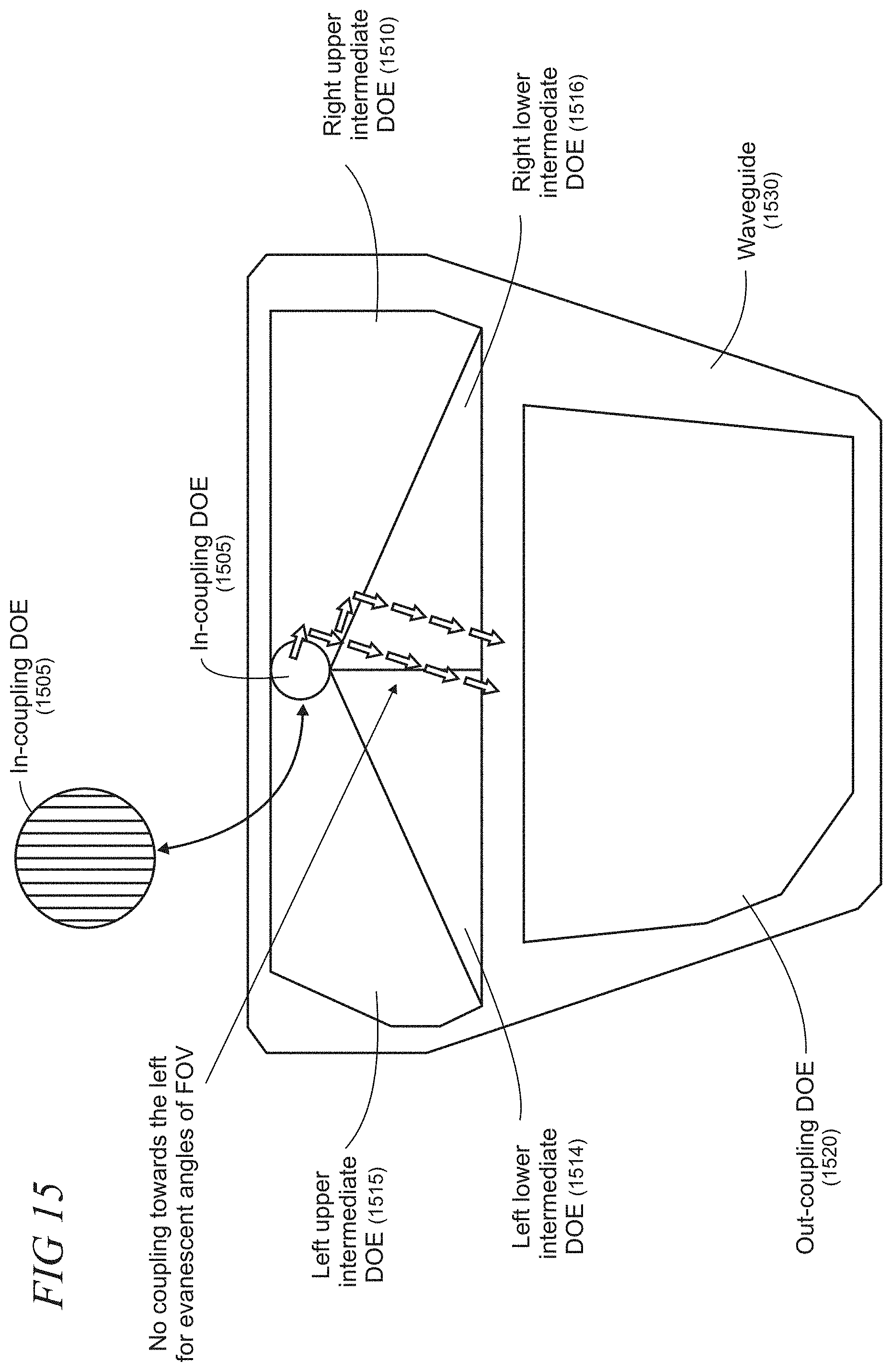 Patent US11782277 Figure 12 – Waveguide display with increased uniformity and reduced cross-coupling between colors