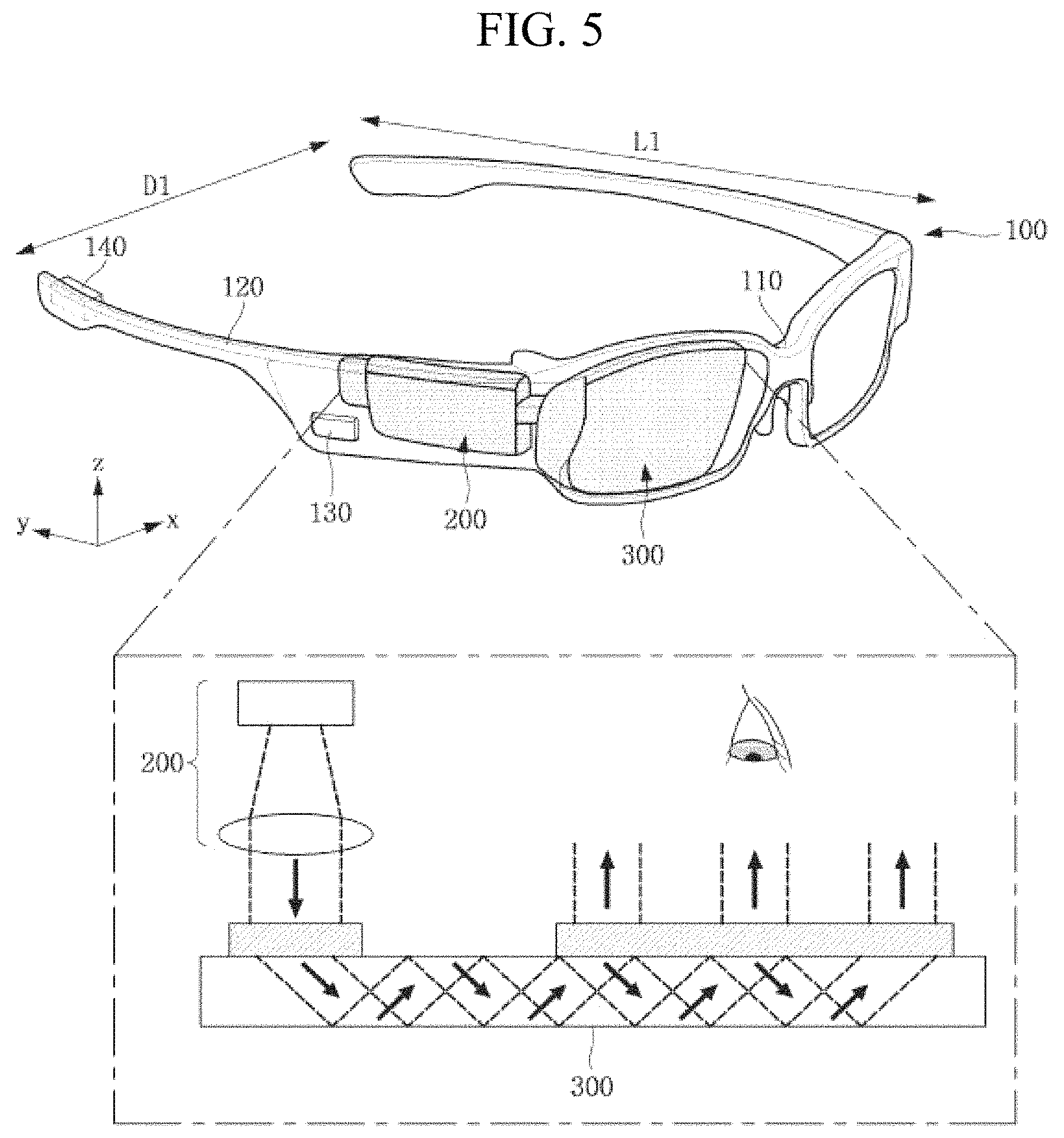 Patent US11782280 Figure 5 – Electronic device