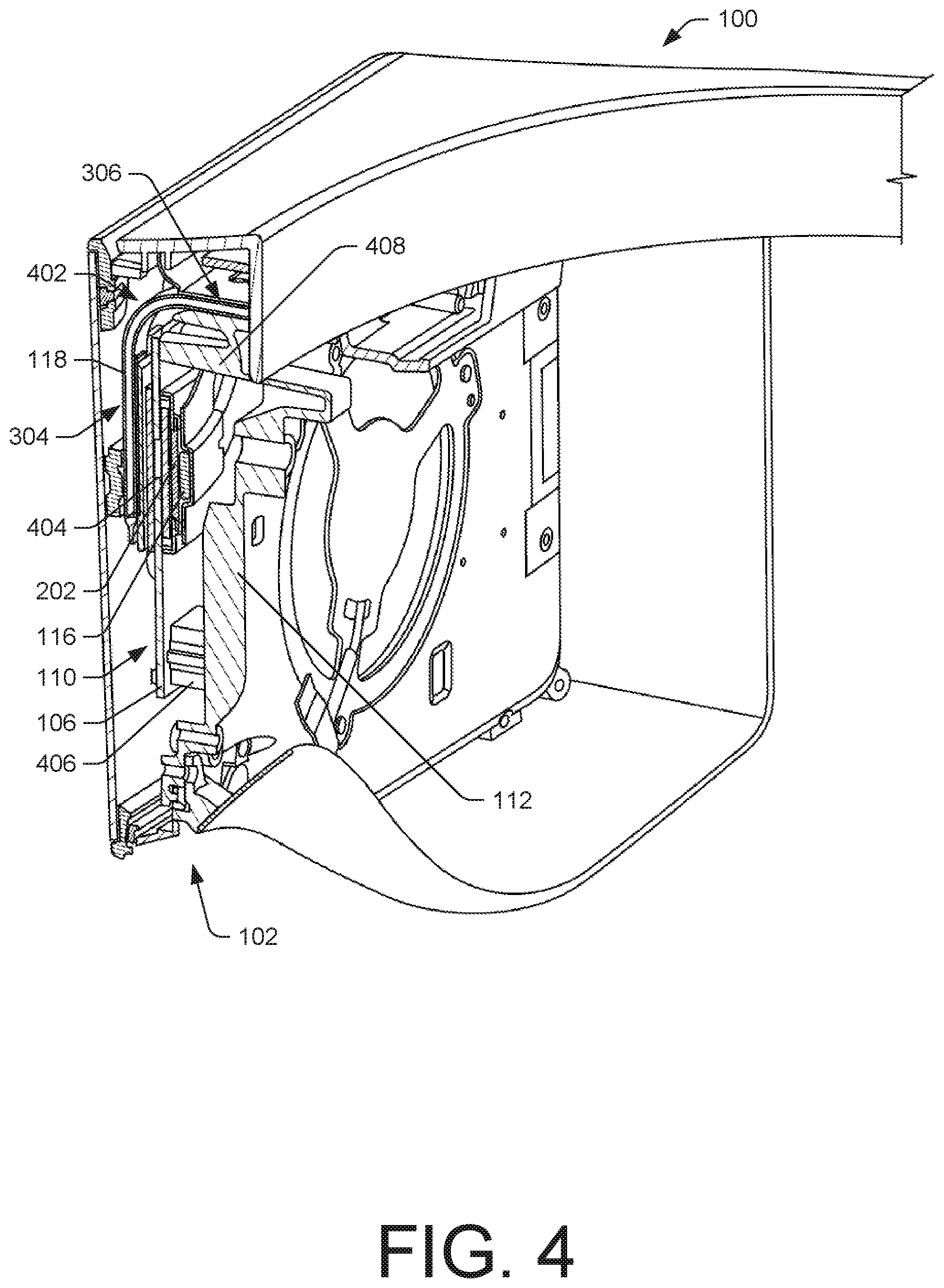 Patent US11782281 Figure 4 – Thermal management system for electronic device