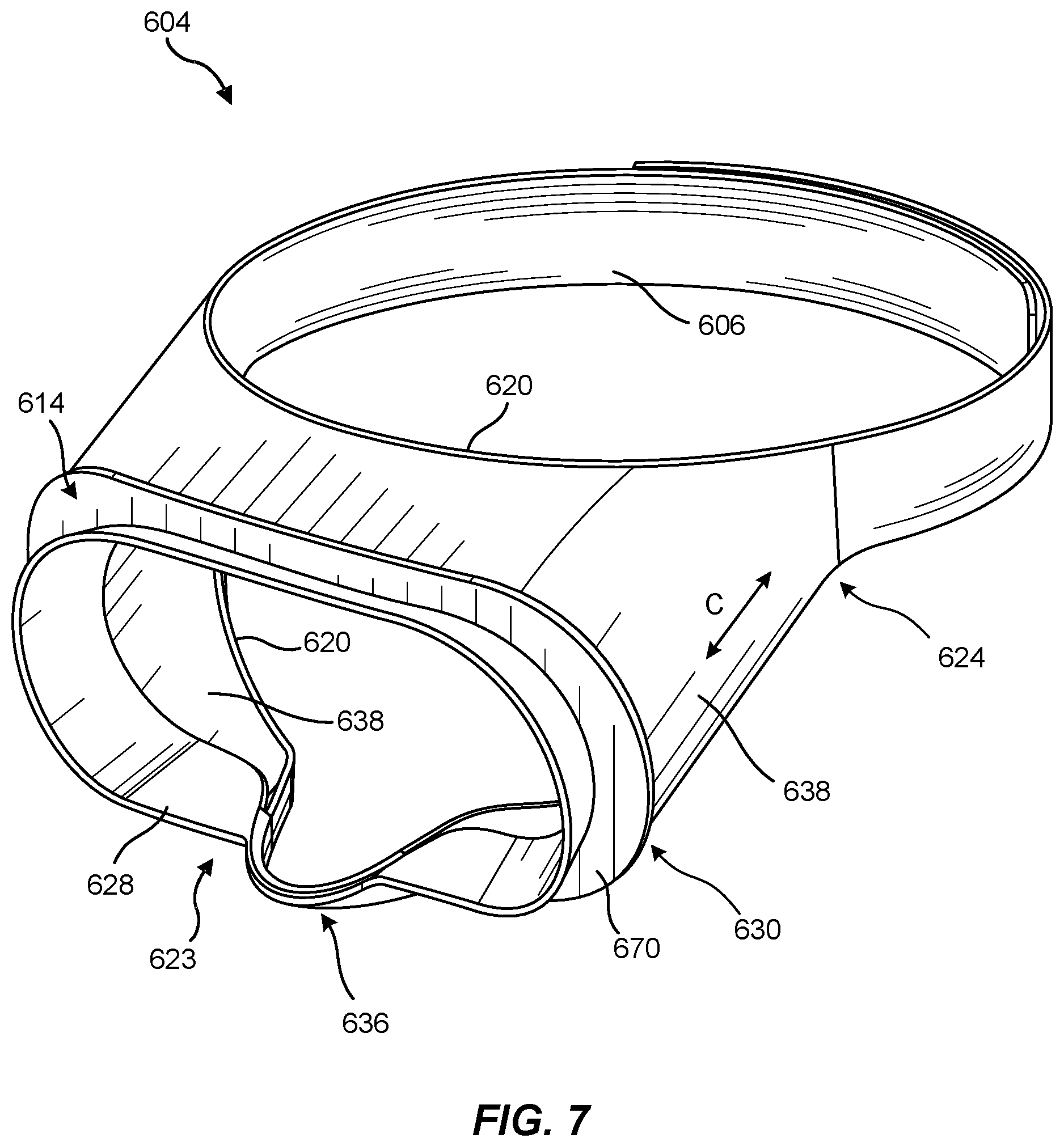 Patent US11782282 Figure 7 – Facial interface assemblies for head-mounted displays and related systems and methods