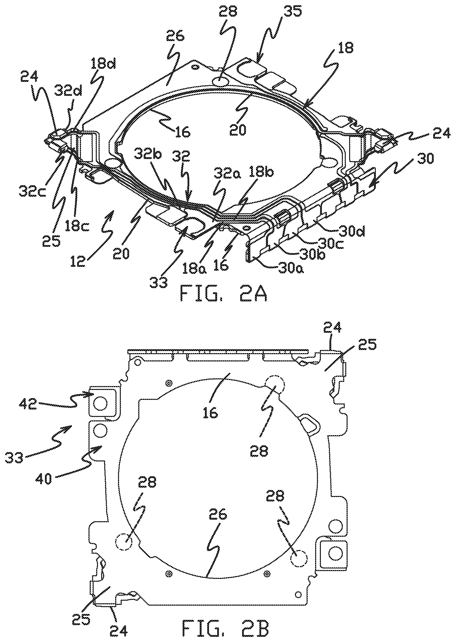 Patent US11782286 Figure 2 – Shape memory alloy wire attachment structures for a suspension assembly