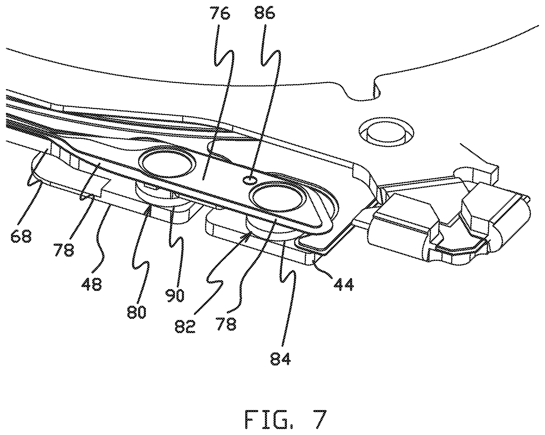 Patent US11782286 Figure 6 – Shape memory alloy wire attachment structures for a suspension assembly