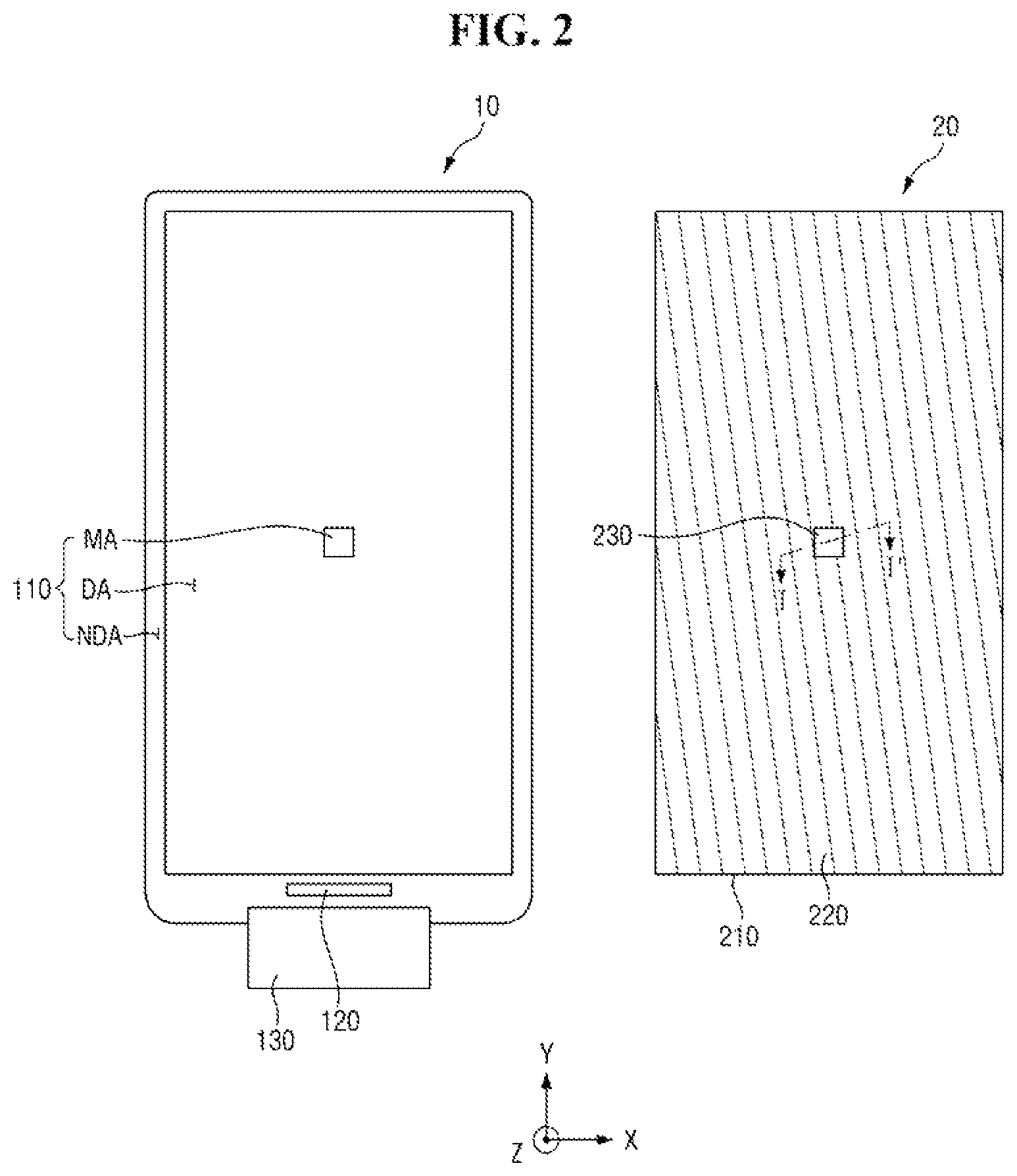 Patent US11782289 Figure 2 – Display device and panel bonding system including the same