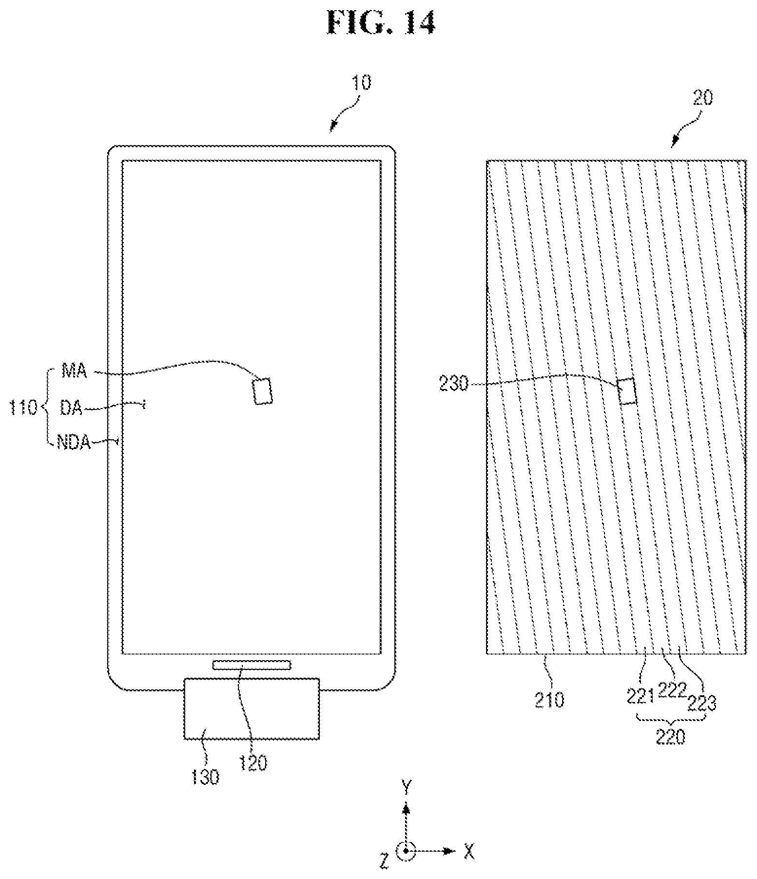 Patent US11782289 Figure 14 – Display device and panel bonding system including the same