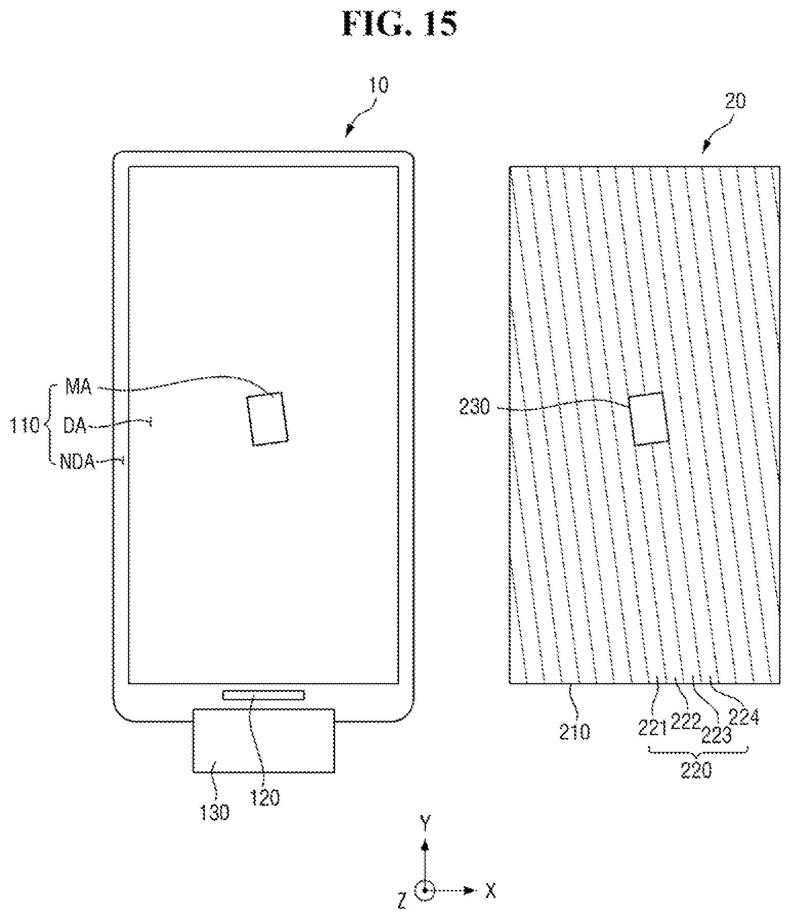 Patent US11782289 Figure 15 – Display device and panel bonding system including the same