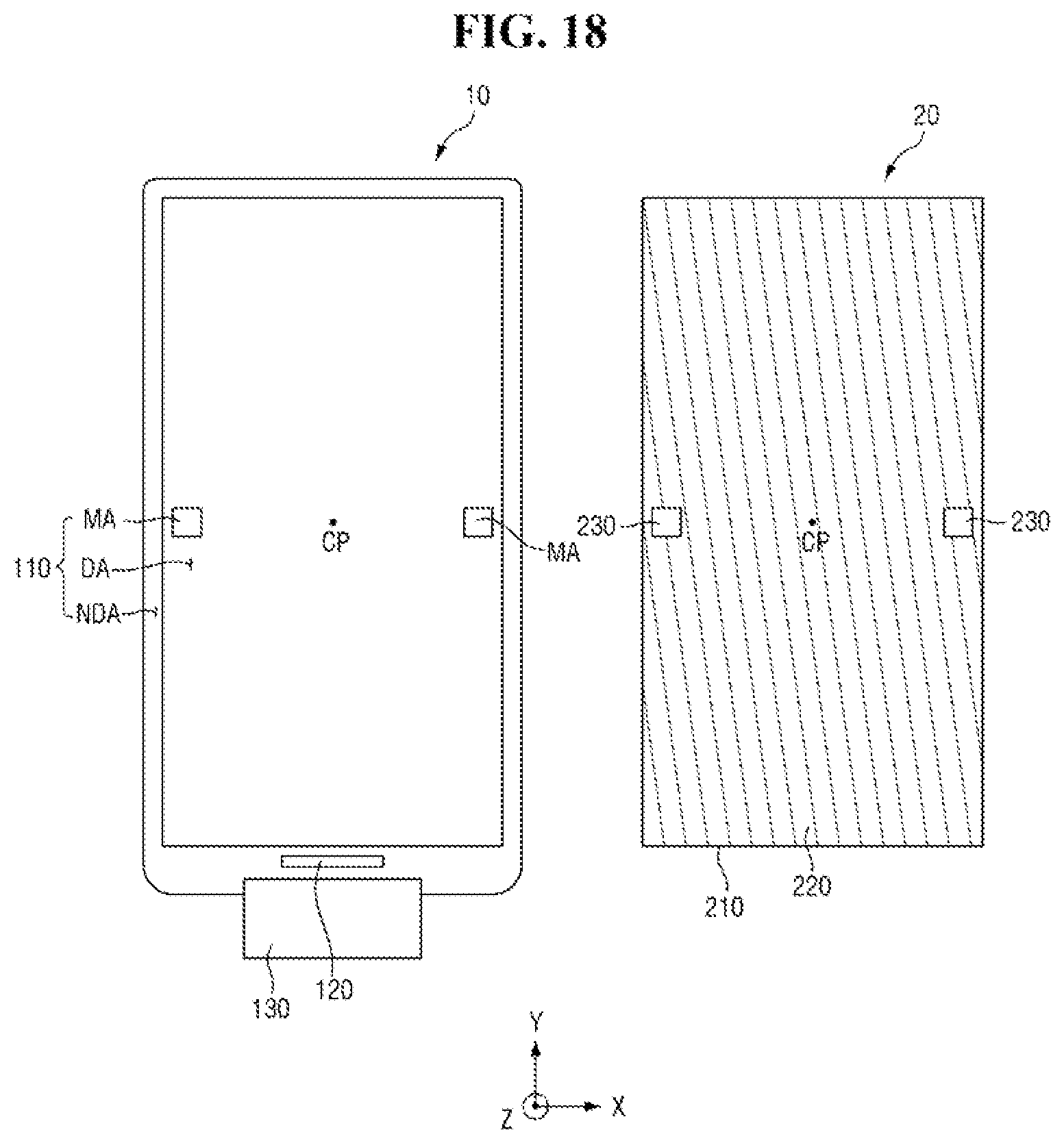 Patent US11782289 Figure 18 – Display device and panel bonding system including the same