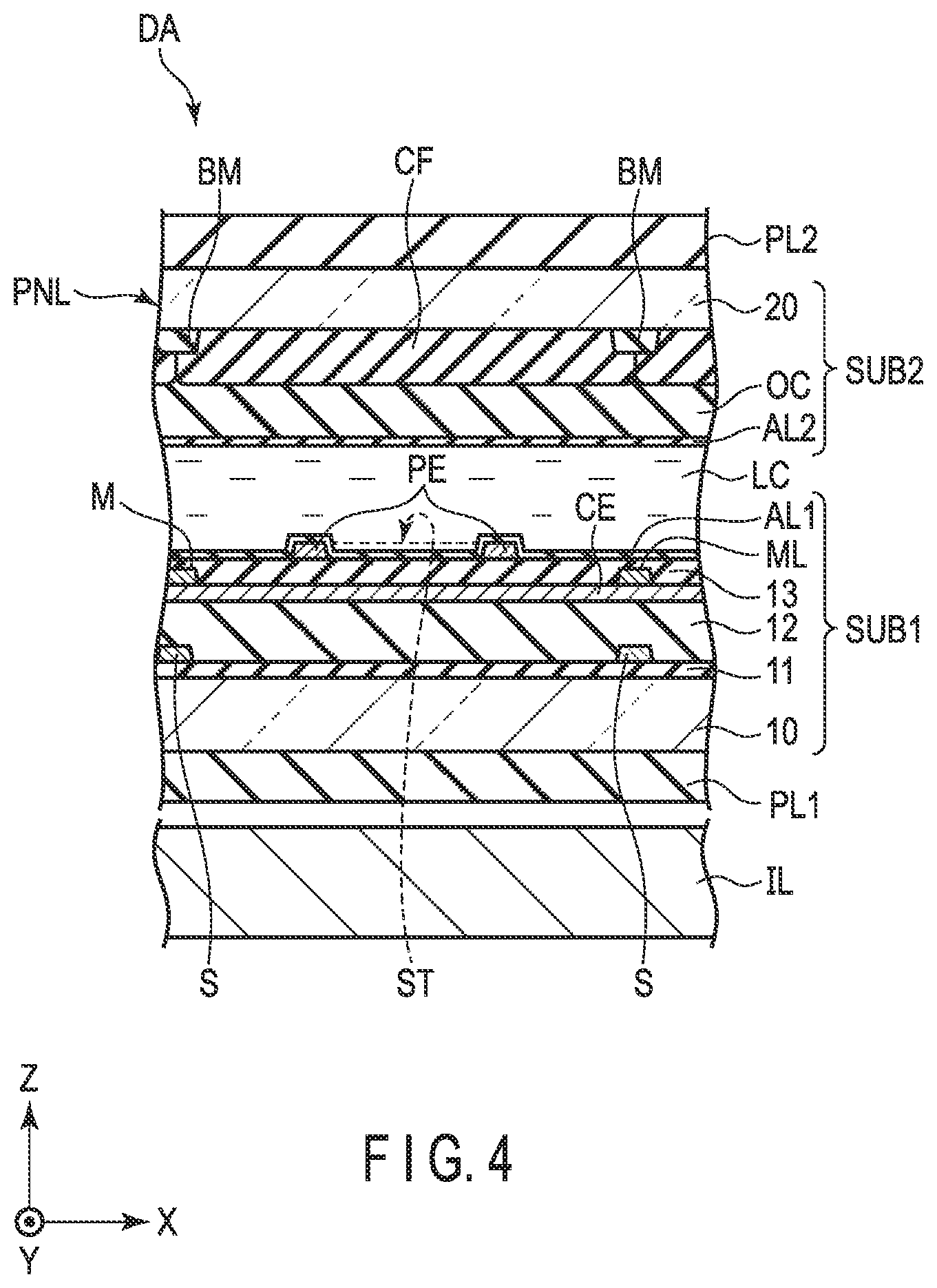 Patent US11782299 Figure 4 – Display device