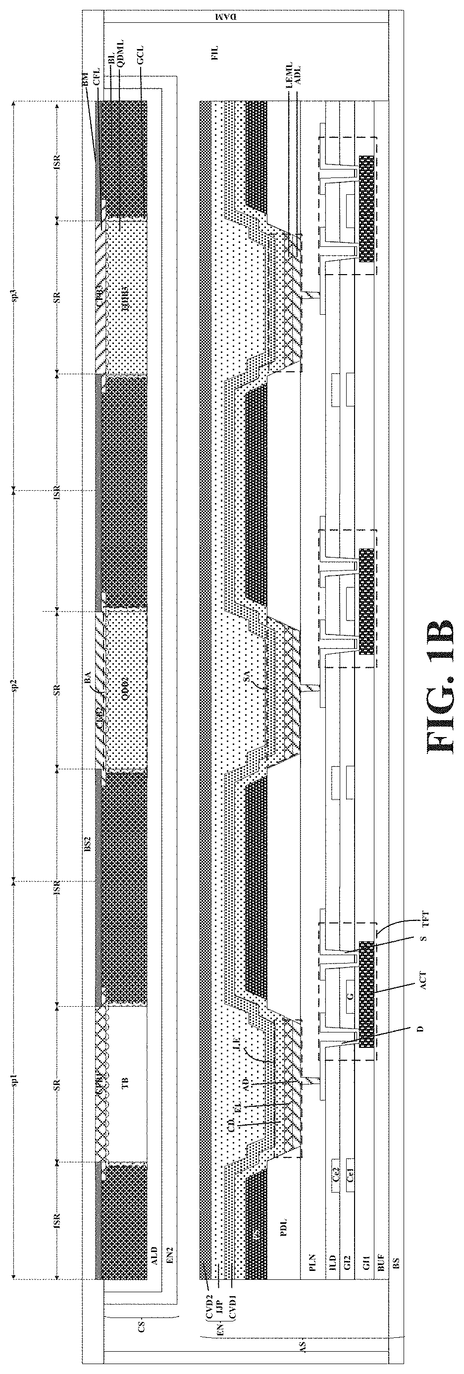 Patent US11782304 Figure 2 – Display panel, display apparatus, method of fabricating display panel, and counter substrate