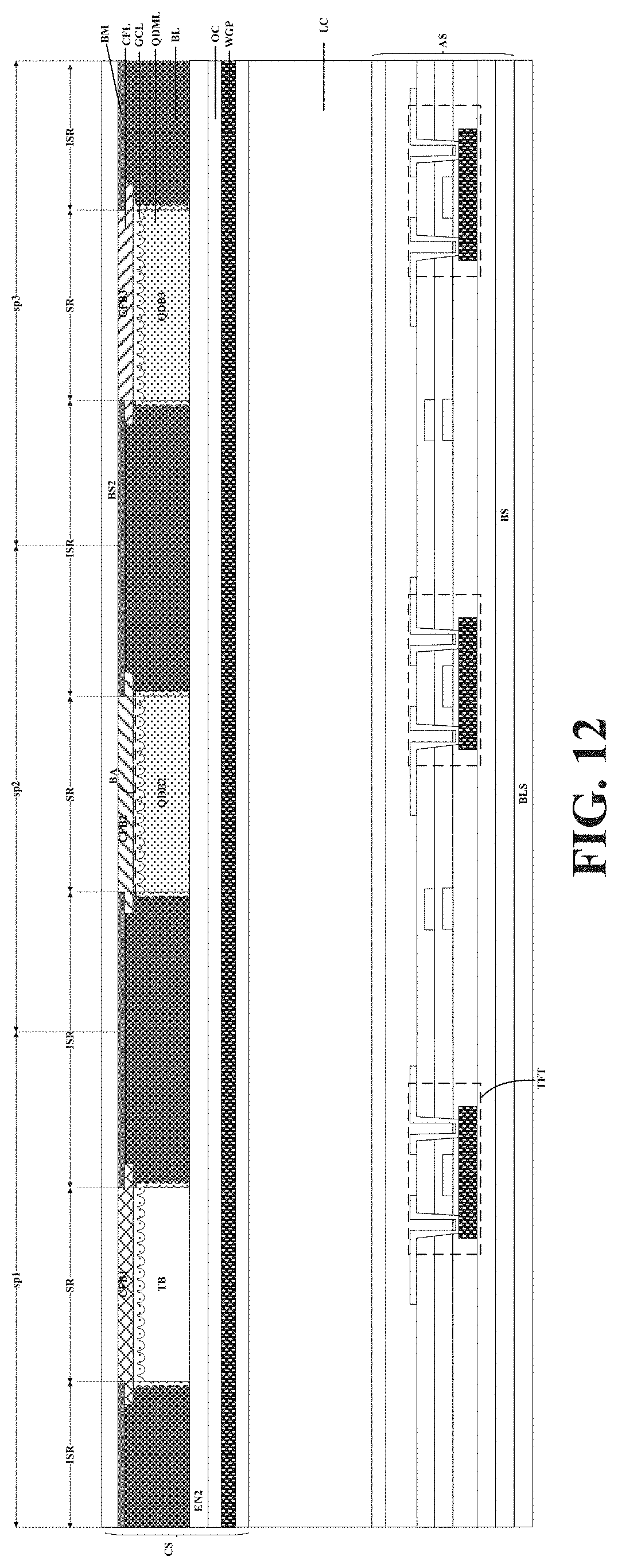 Patent US11782304 Figure 16 – Display panel, display apparatus, method of fabricating display panel, and counter substrate