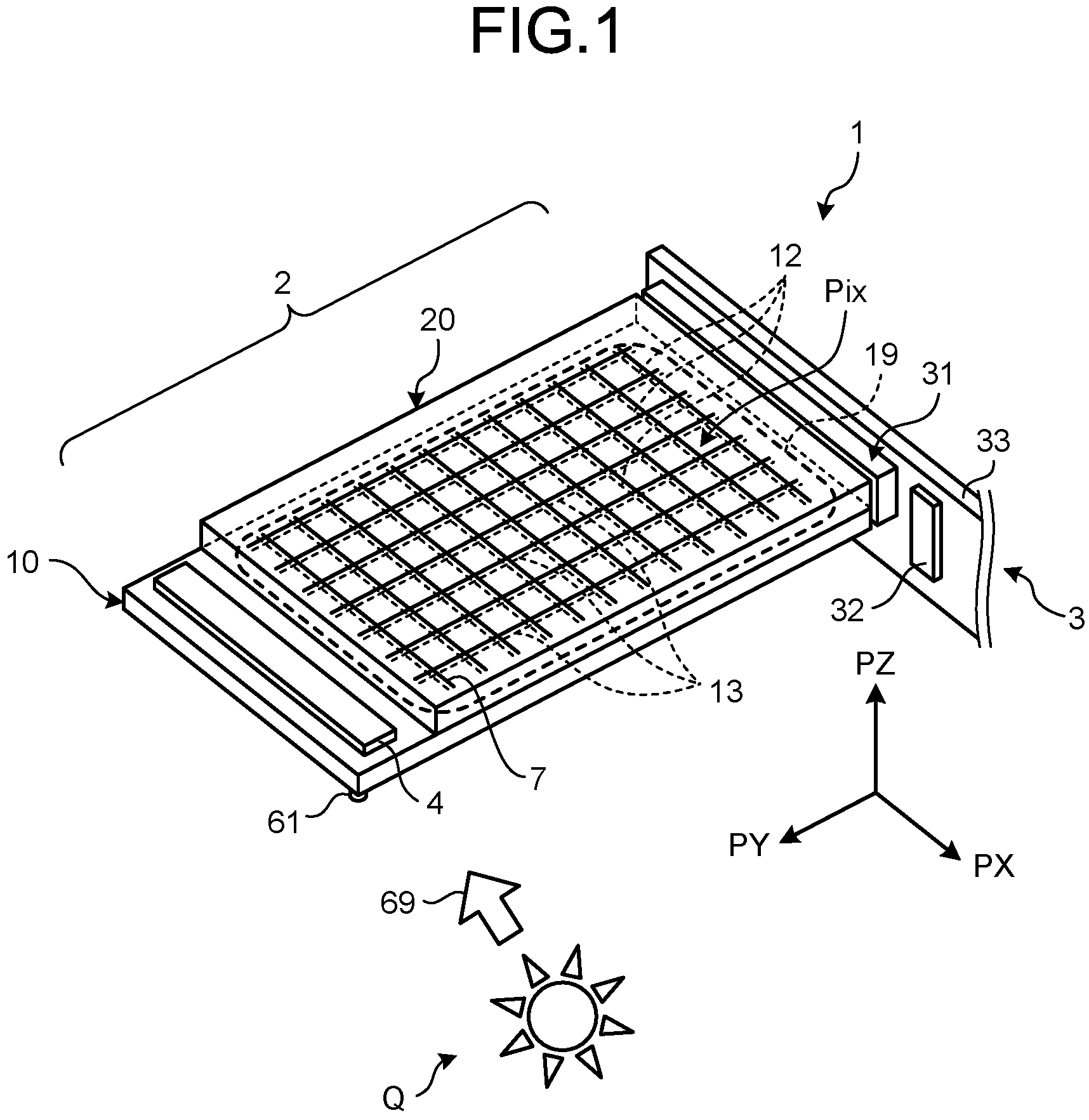 Patent US11782306 — Display device — Figure 1
