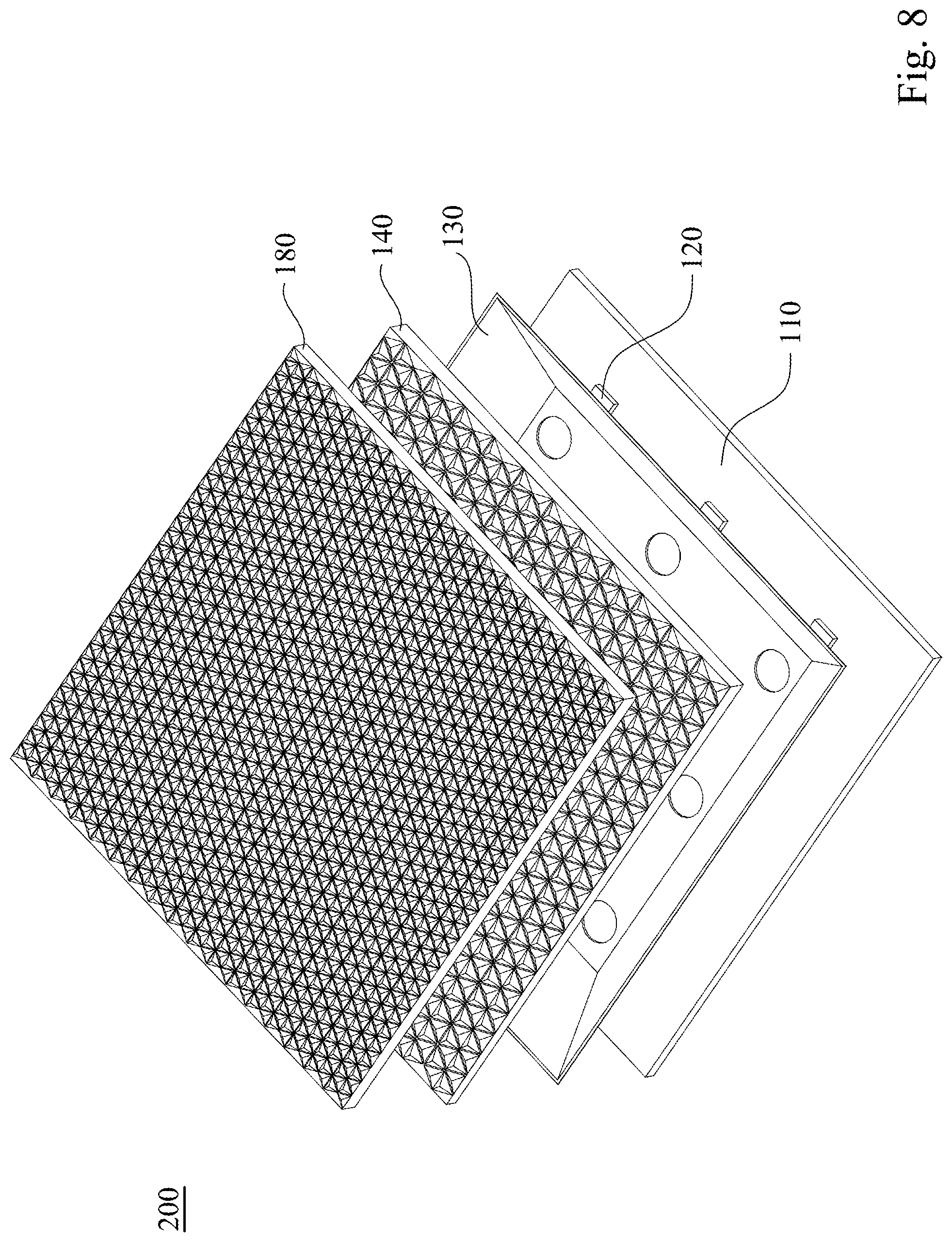 Patent US11782307 Figure 7 – Backlight module of display device