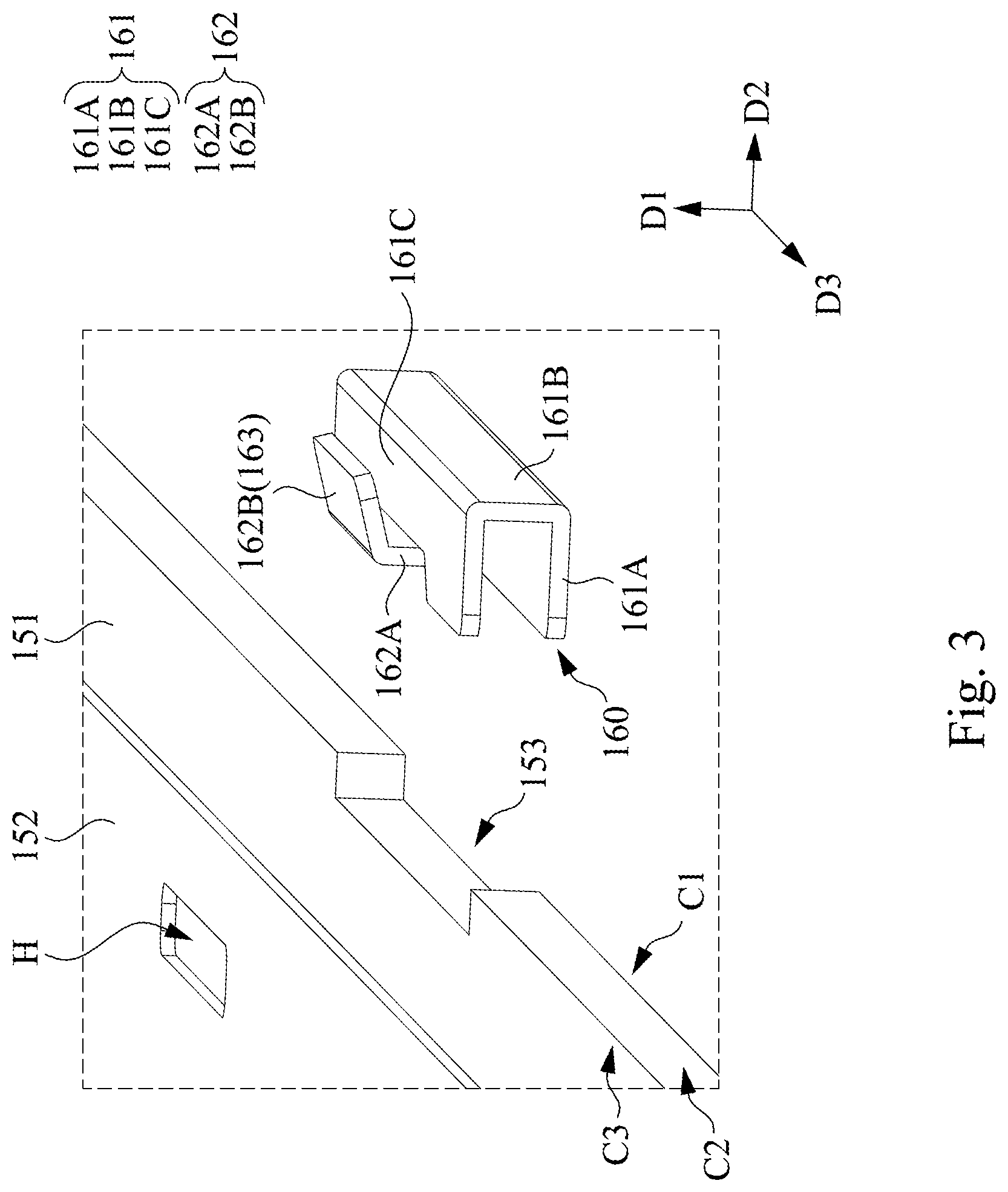 Patent US11782311 Figure 3 – Display device, backlight module, and method for assembling backlight module