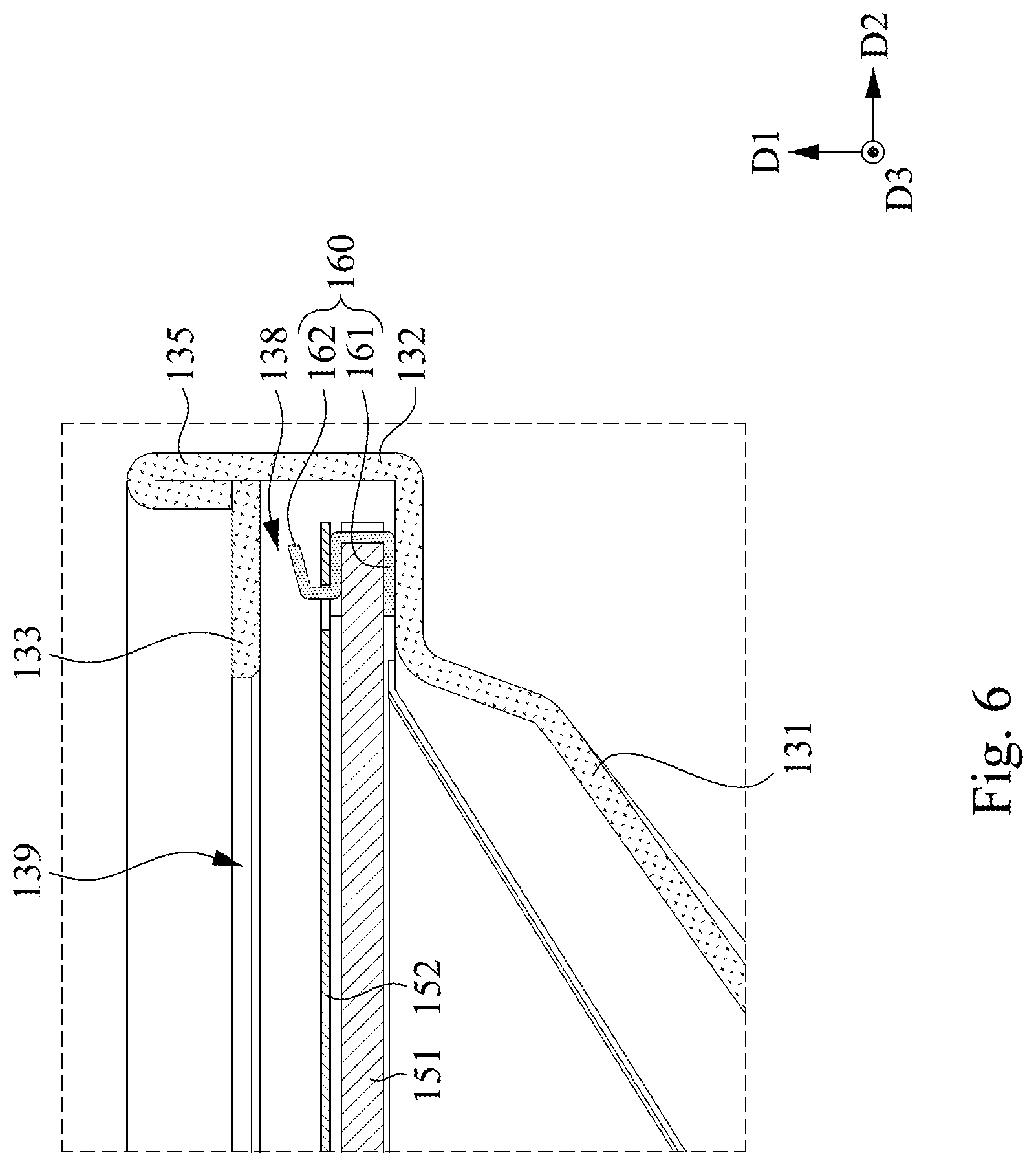 Patent US11782311 Figure 6 – Display device, backlight module, and method for assembling backlight module