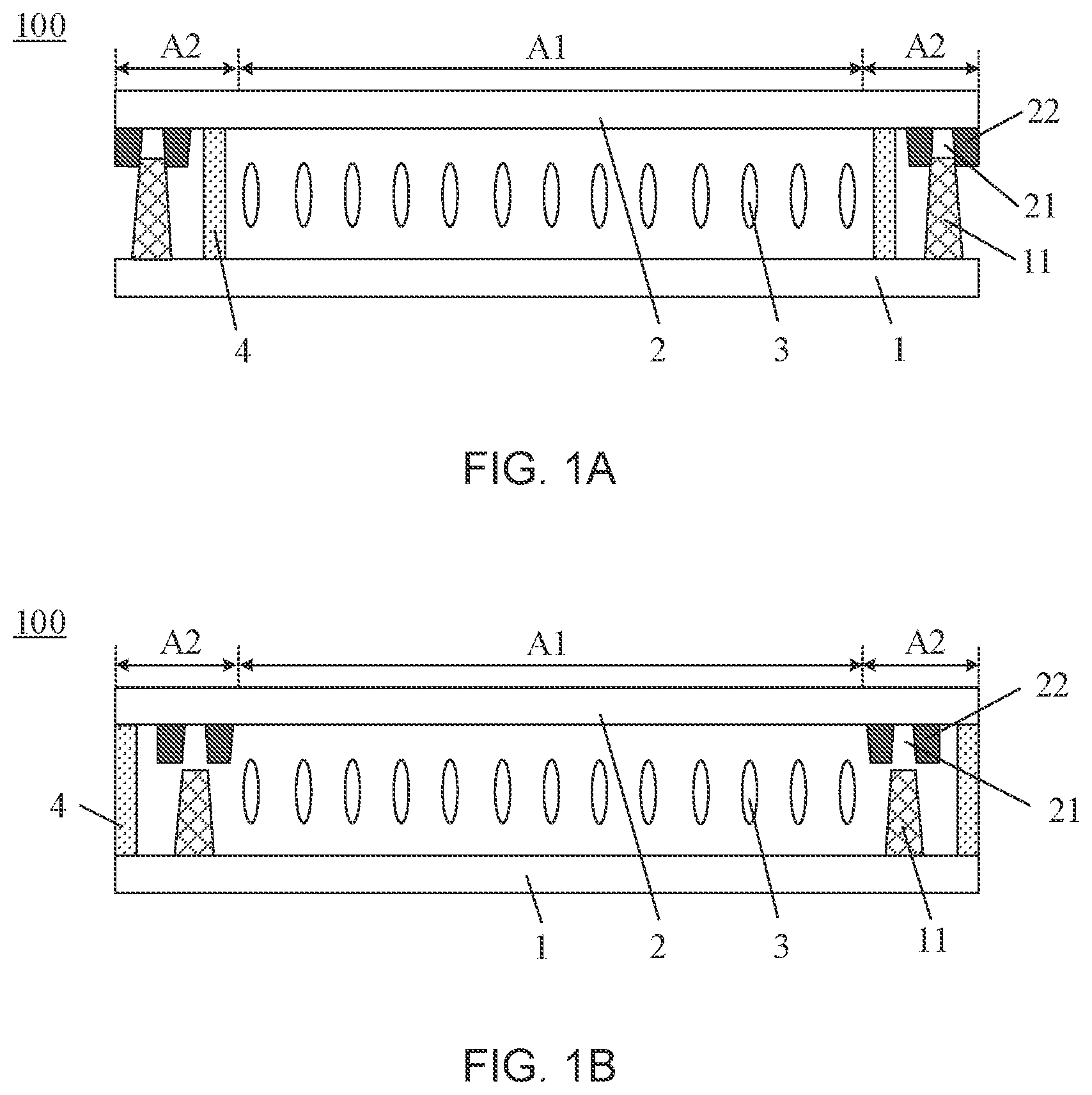 Patent US11782316 — Liquid crystal display panel, and liquid crystal display device — Figure 1