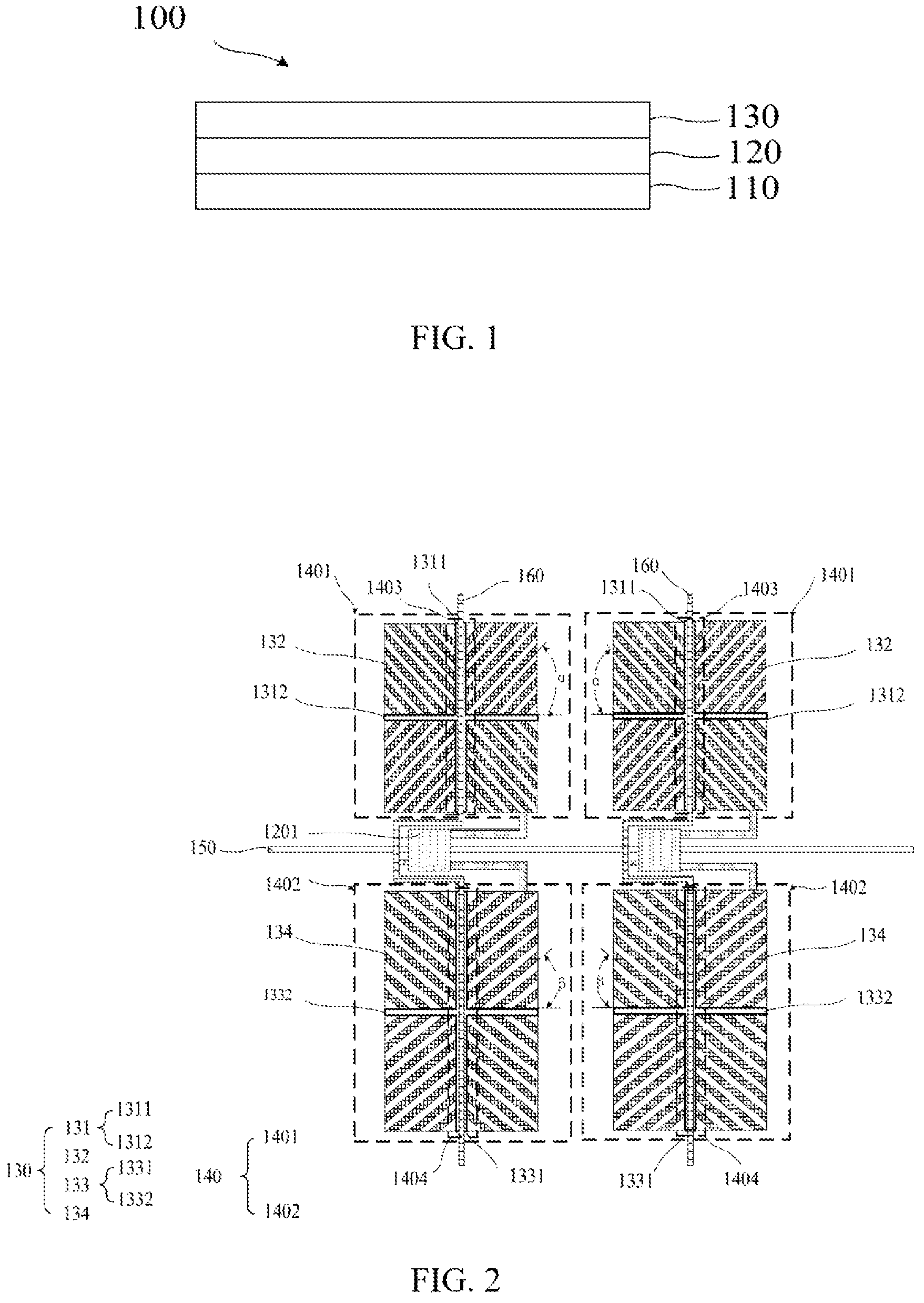 Patent US11782317 Figure 1 – Array substrate and liquid crystal display panel