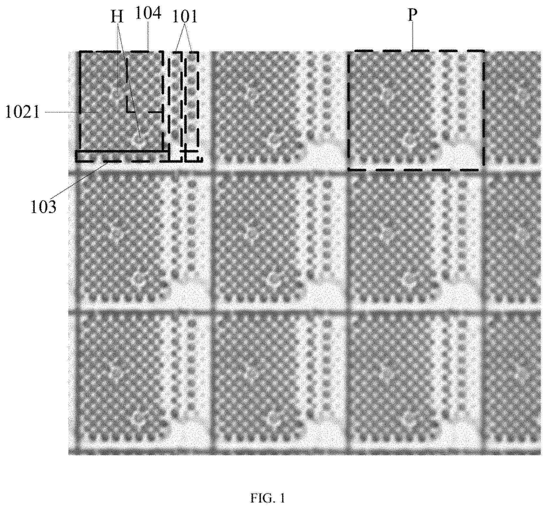 Patent US11782318 Figure 1 – Array substrate, liquid crystal display panel and display device