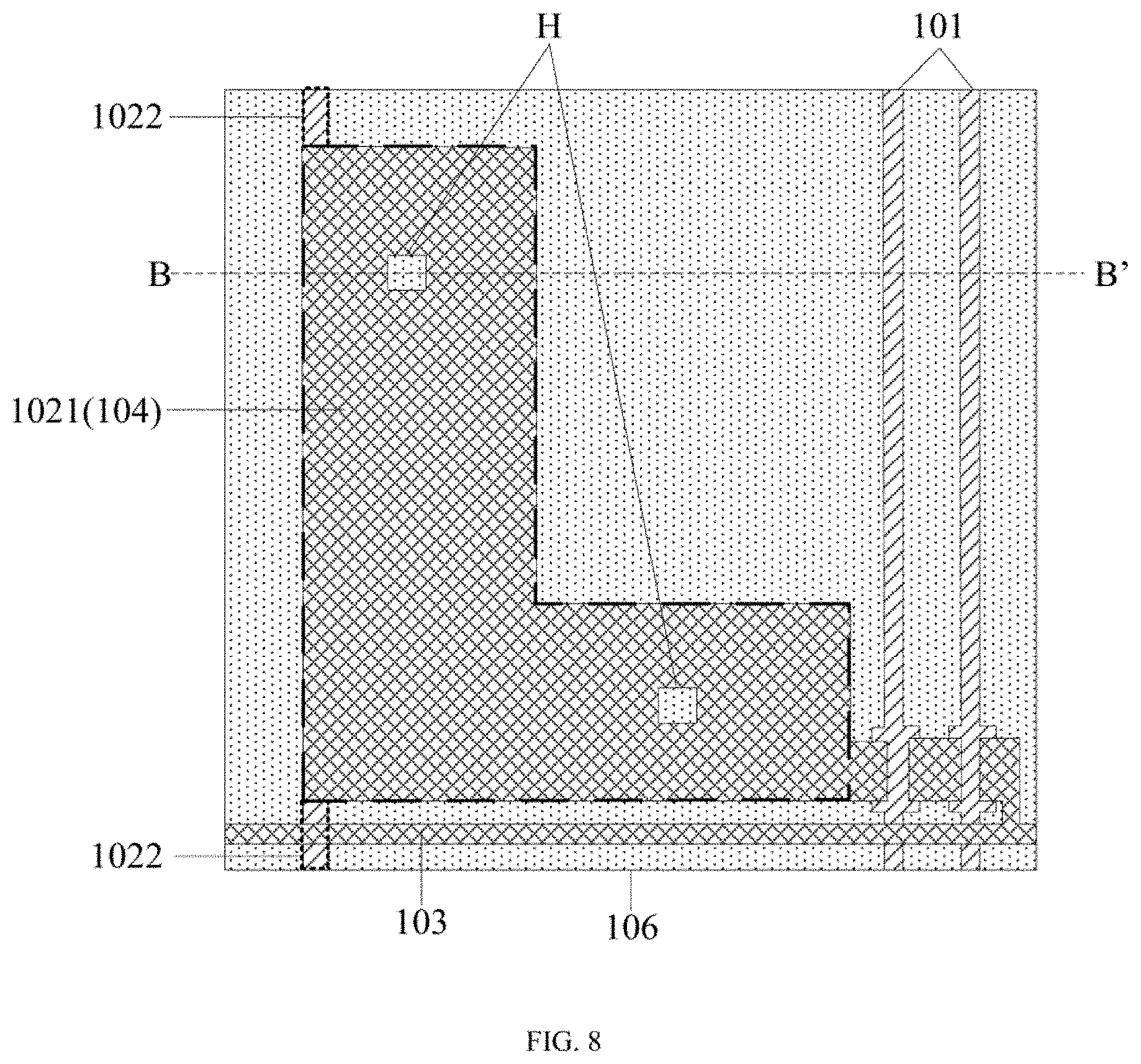 Patent US11782318 Figure 6 – Array substrate, liquid crystal display panel and display device