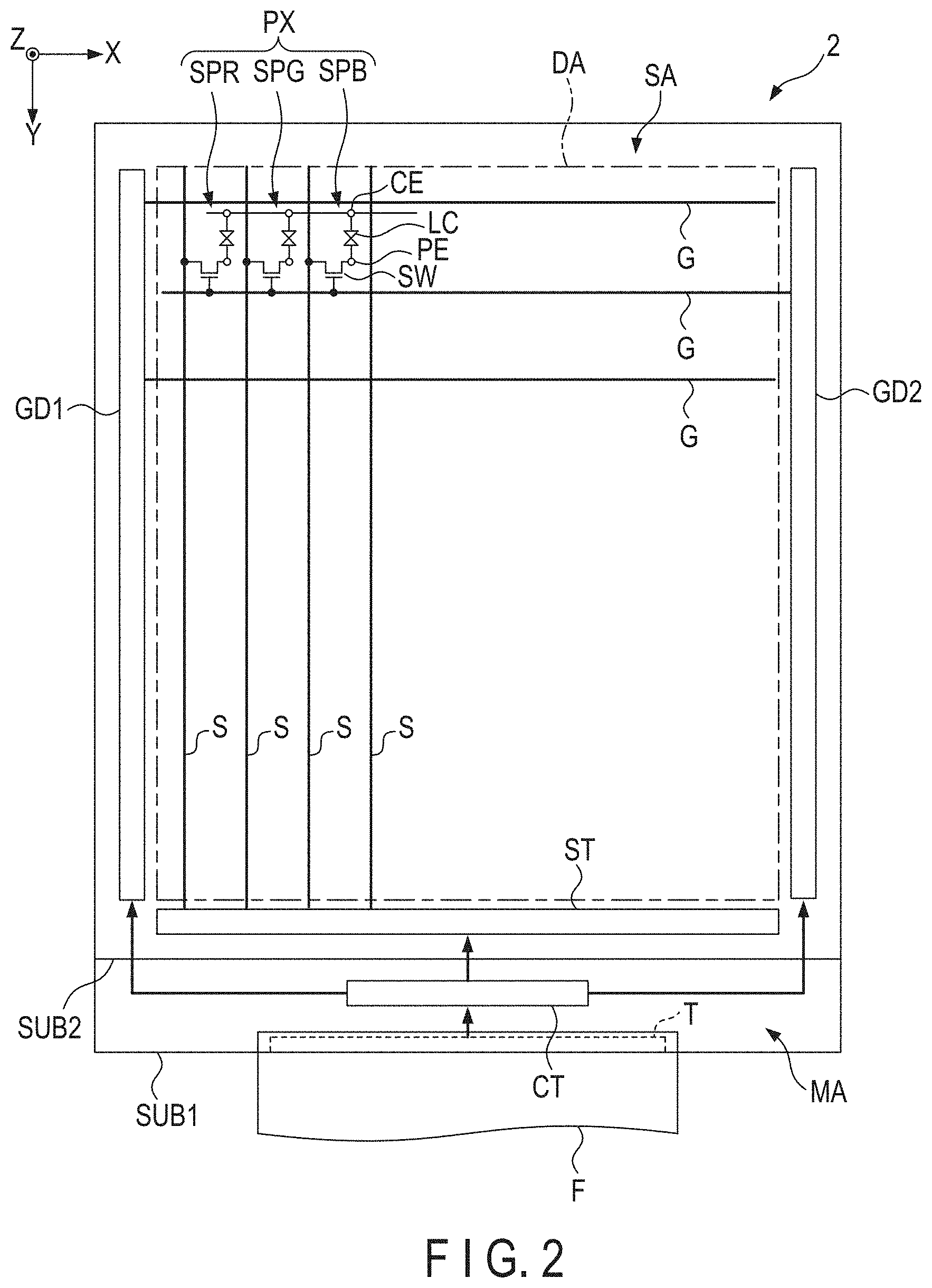 Patent US11782319 Figure 2 – Display device