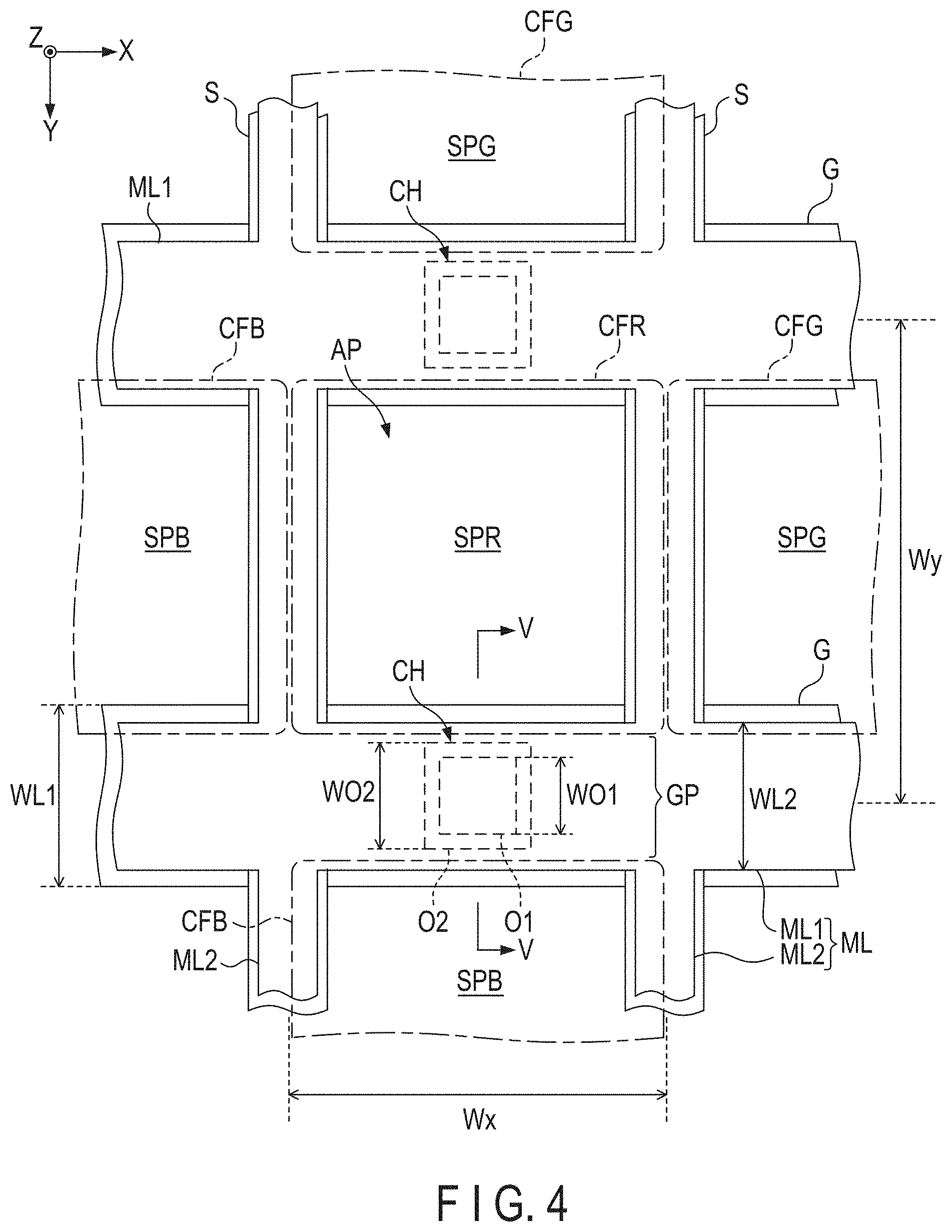 Patent US11782319 Figure 4 – Display device